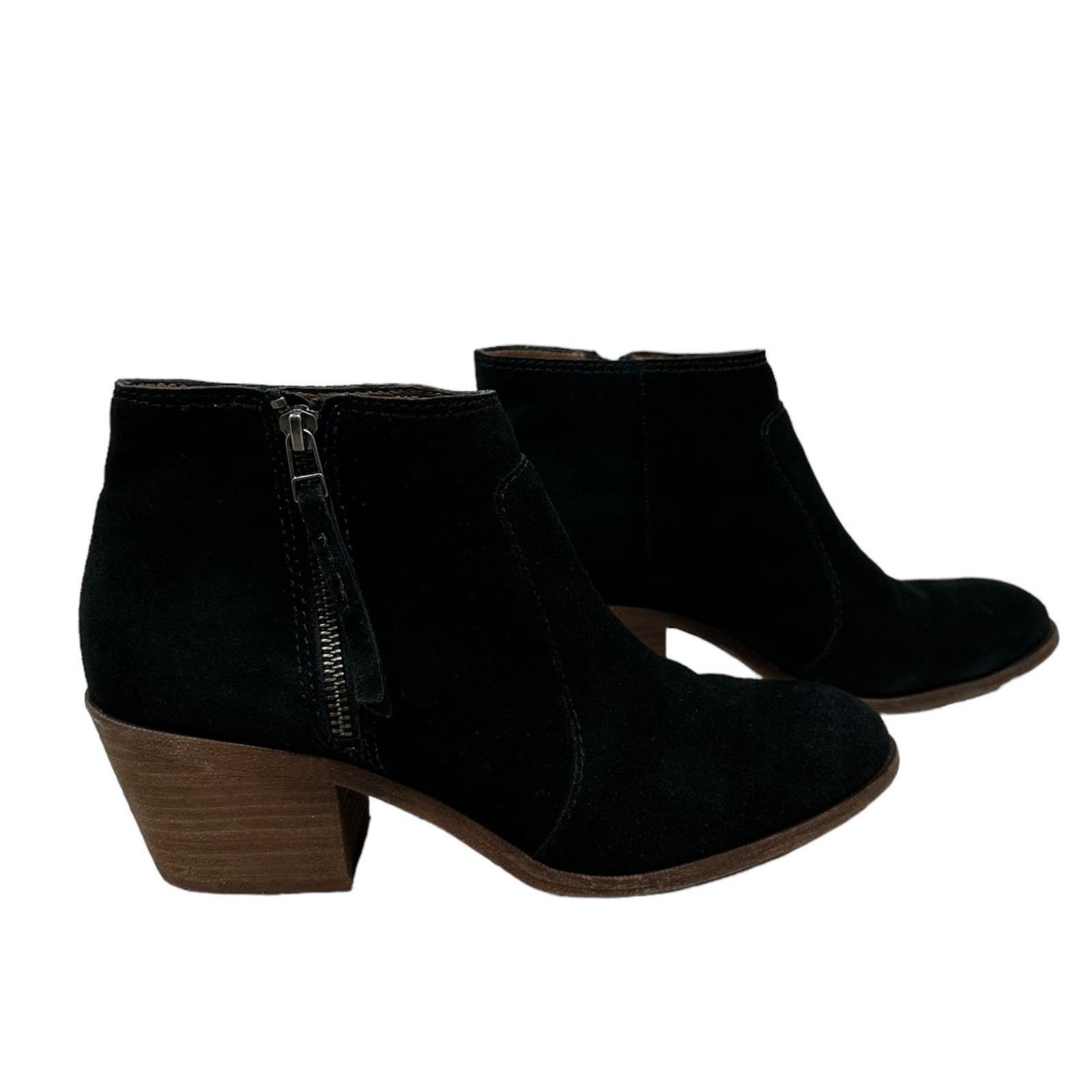Madewell Madewell black suede block heel ankle boots size 10 Size US 10 / IT 40 - 4 Thumbnail