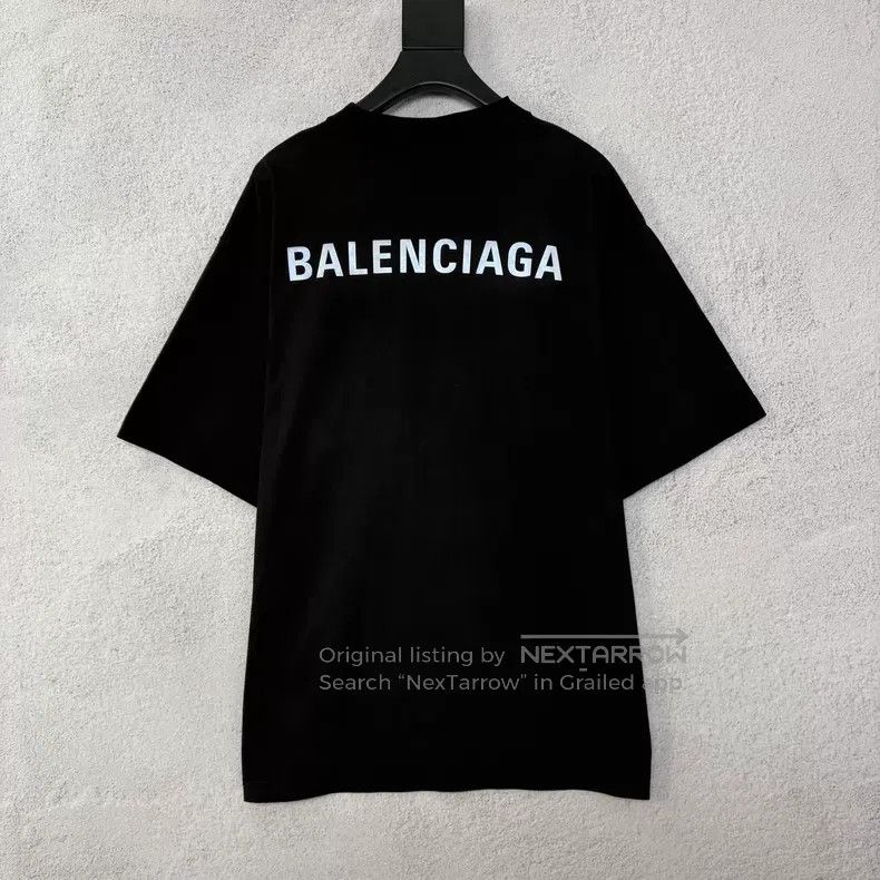Balenciaga Balenciaga Letter Logo Reflective 3M Printed Black Crewnec Size US M / EU 48-50 / 2 - 2 Thumbnail
