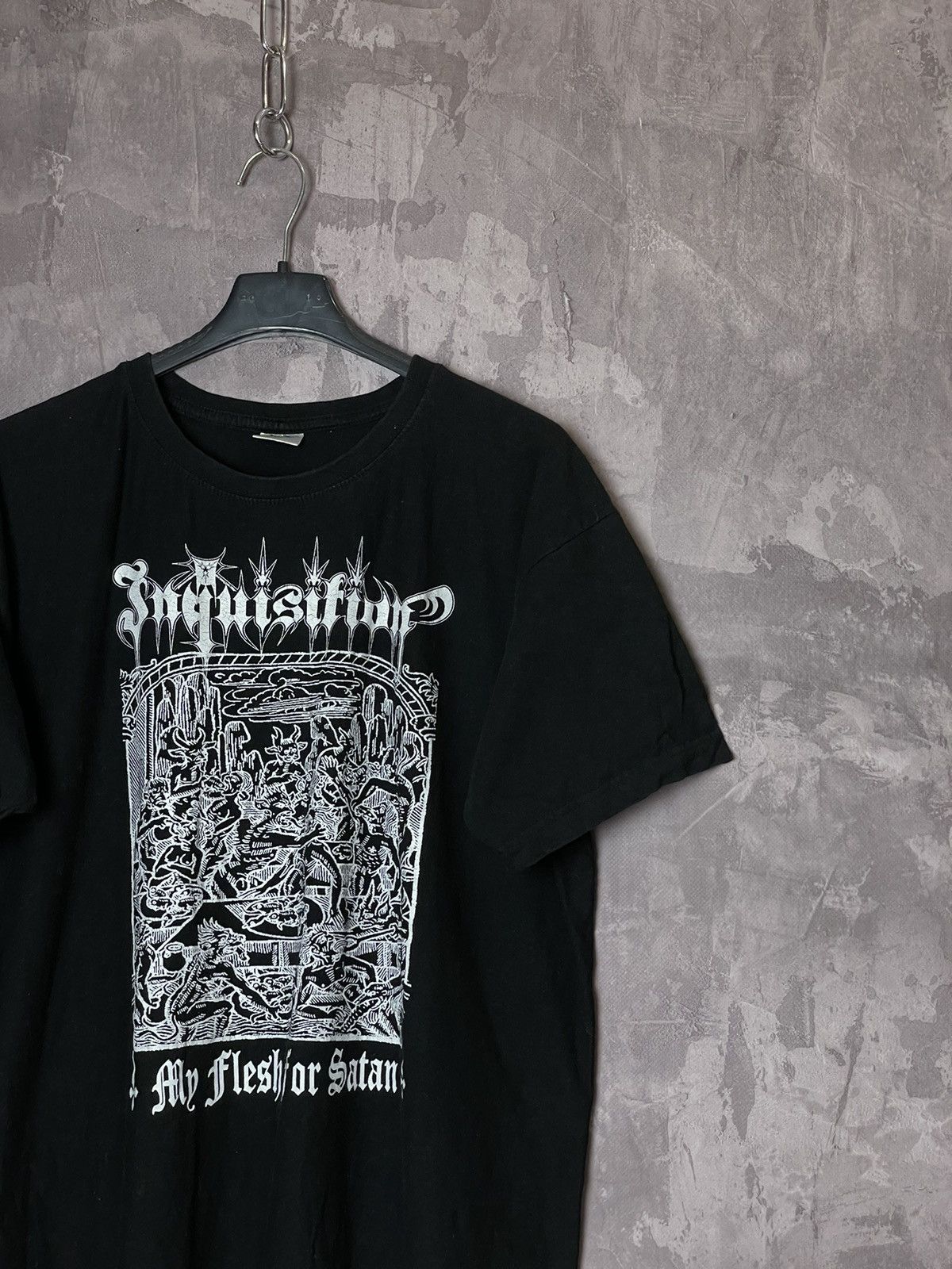Band Tees × Vintage Inquisition 666 Goat Vintage Trash Metal Band T-Shirt Size US L / EU 52-54 / 3 - 3 Thumbnail