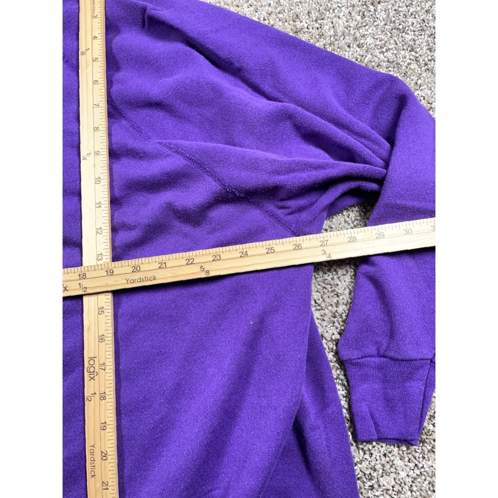 McGregor VINTAGE MacGregor Sweatshirt 90s Women's 3XL Purple Raglan Crew Neck Solid Fleece Pullover Size XXL / US 16-18 / IT 52-54 - 6 Thumbnail