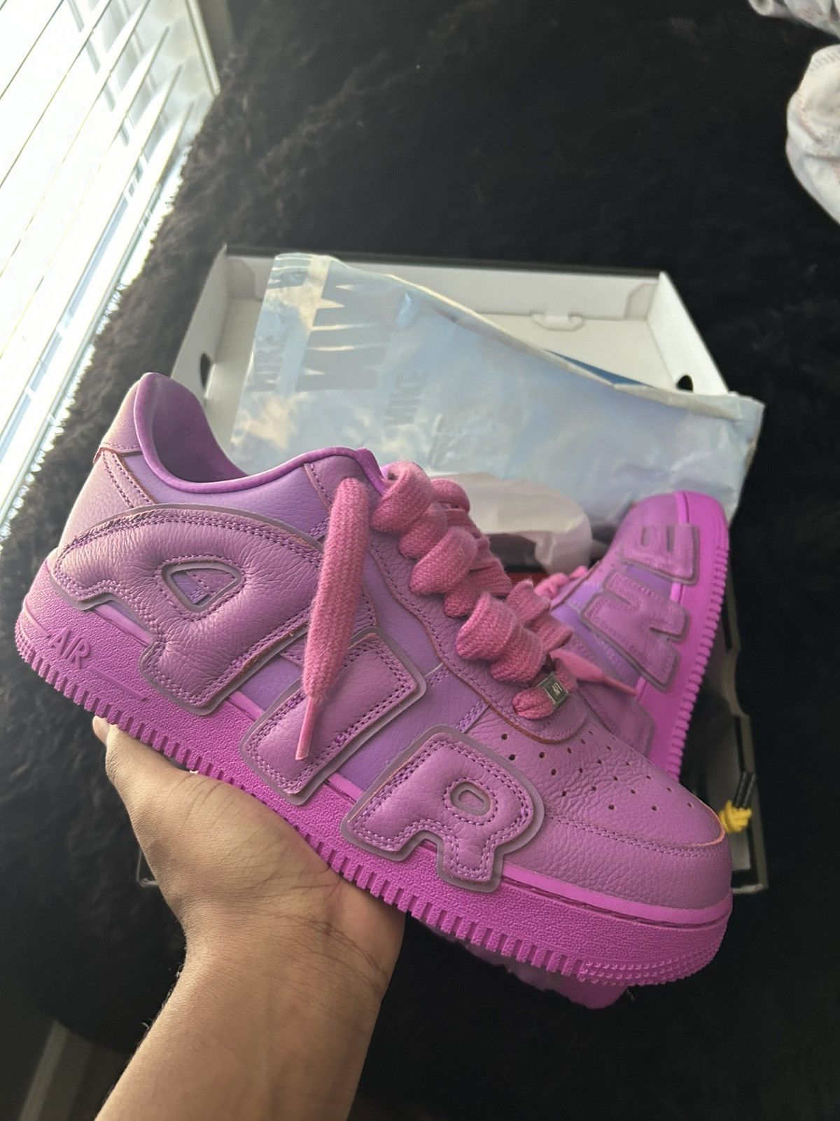 Nike Purple cpfm forces | Grailed