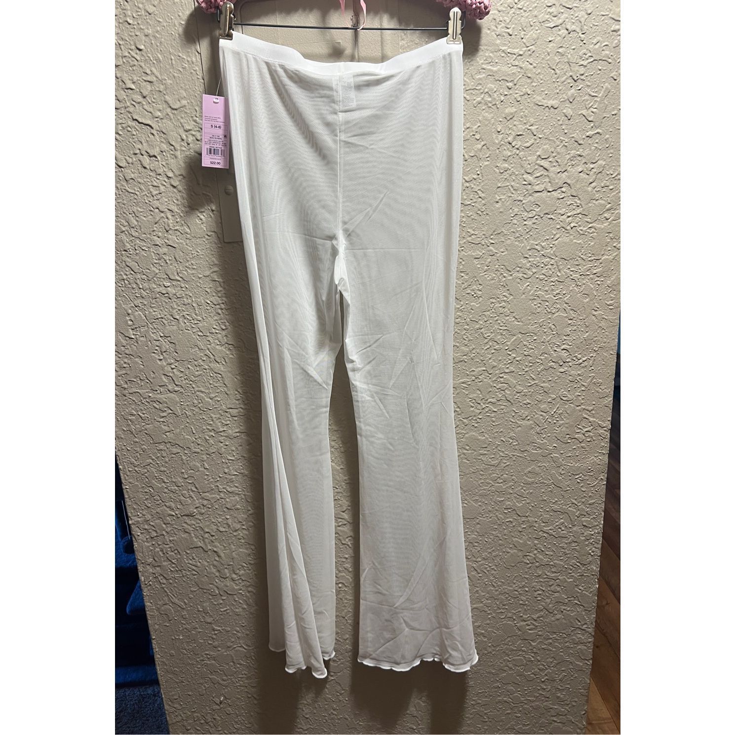 Other Wild Fable White Mesh Flare Cover Up Pants Woman’s Size Smal Size 26" / US 2 / IT 38 - 6 Thumbnail