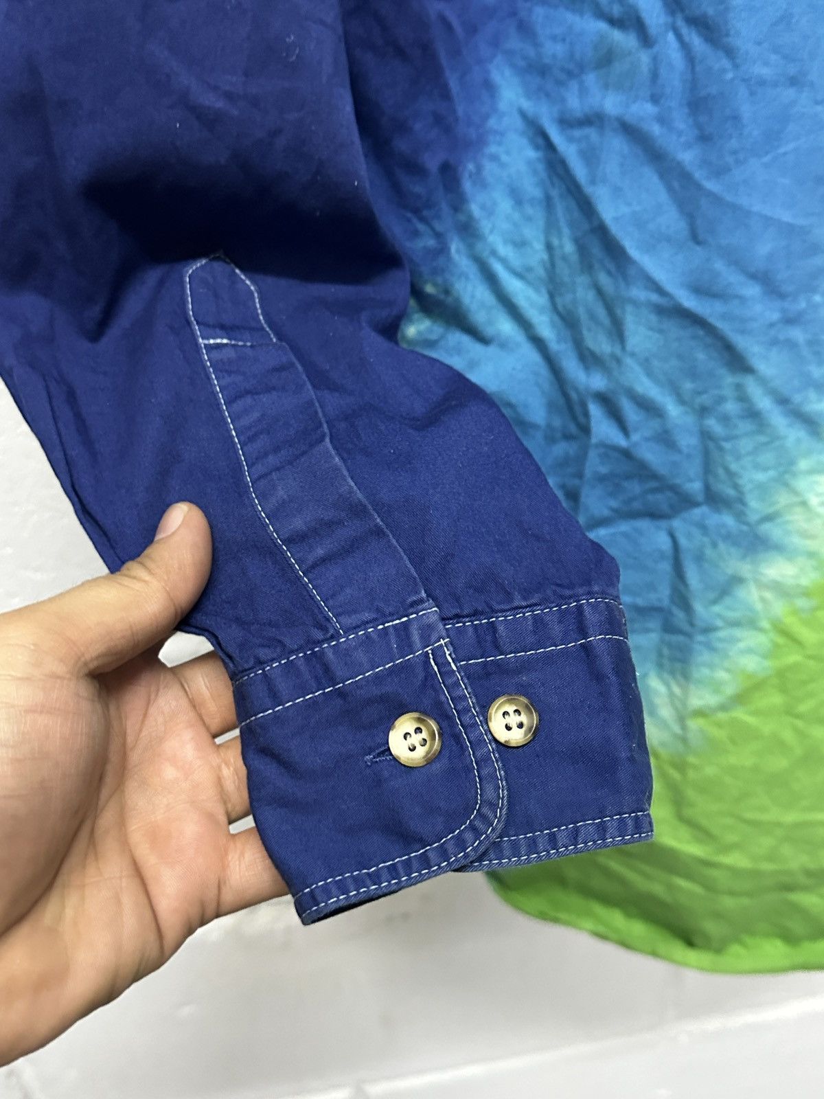 Designer × Kansai Yamamoto 1980- Kansai Man By Kansai Yamamoto Tie-Dye Shirt Size US XL / EU 56 / 4 - 14 Thumbnail