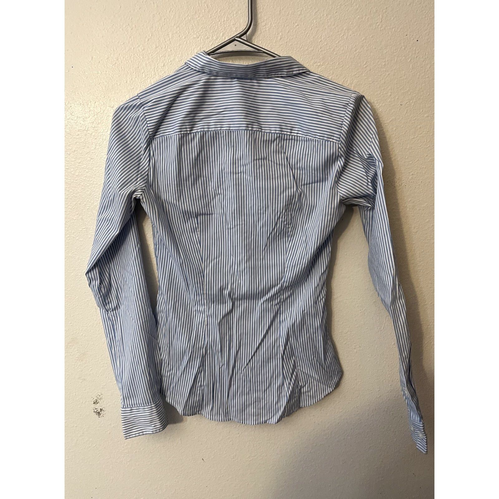 H&M H&M Shirt Woman’s Size 2 Blue Striped Long Sleeve Button Down Blouse Size XS / US 0-2 / IT 36-38 - 3 Thumbnail