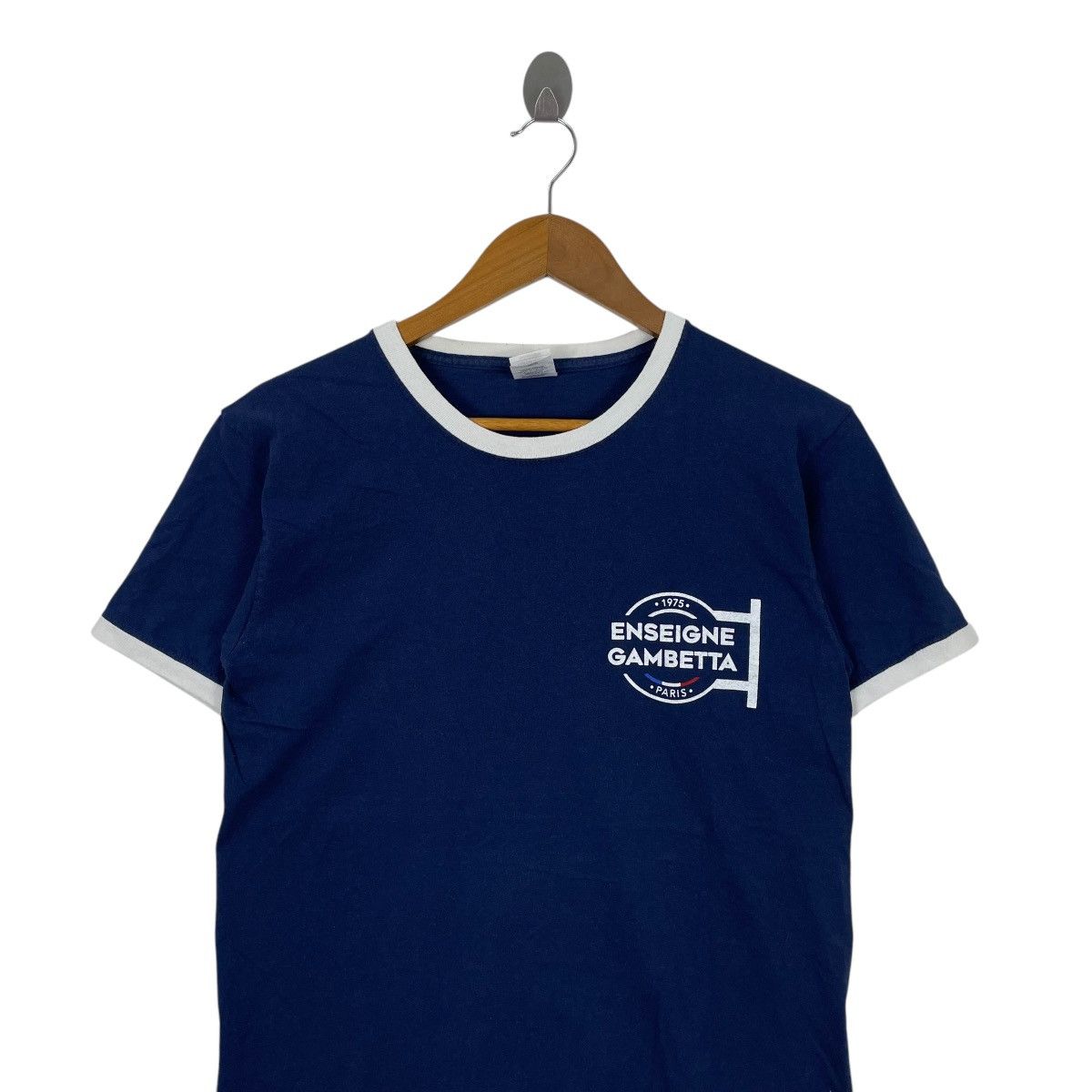 Vintage Enseigne Gambetta Ringer Tee Shirt Size US M / EU 48-50 / 2 - 4 Thumbnail
