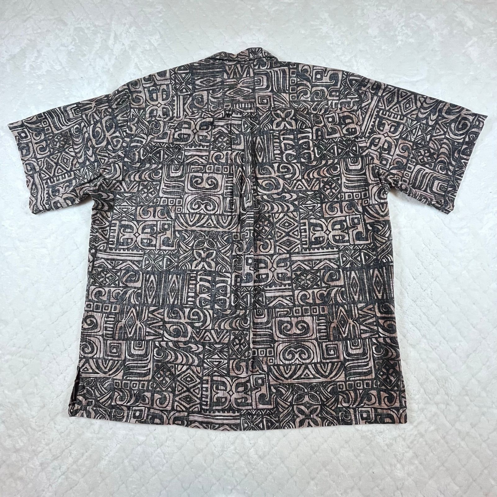Tori Richard Tori Richard Hawaiian Tribal Pattern Beach Summer 1/4 Brown Size US L / EU 52-54 / 3 - 3 Thumbnail