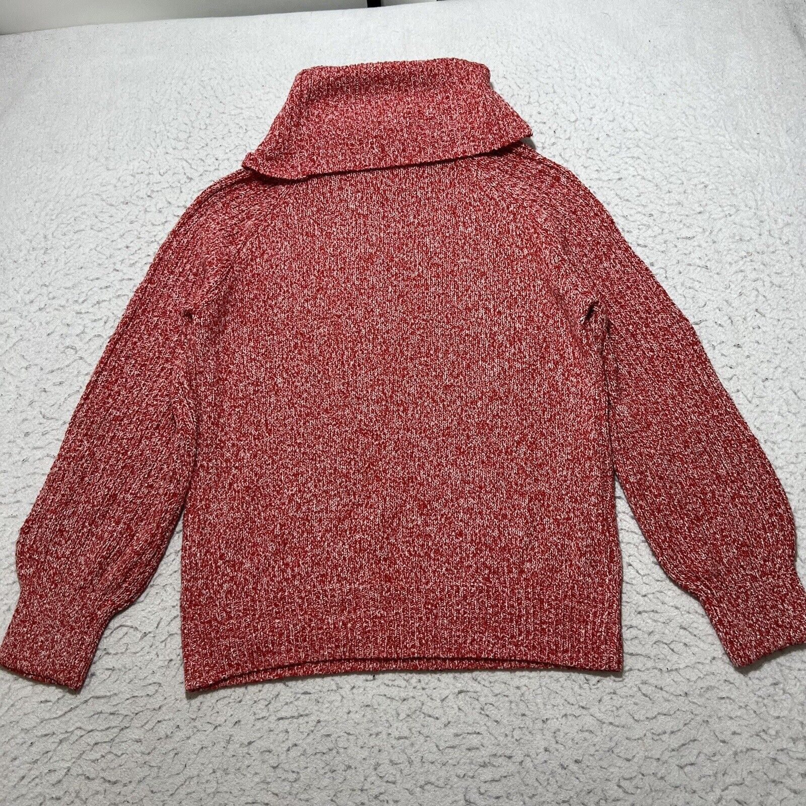 Lauren Ralph Lauren Nine West Marled Red Turtle Neck Sweater Knit Pullover Top Size S / US 4 / IT 40 - 3 Thumbnail