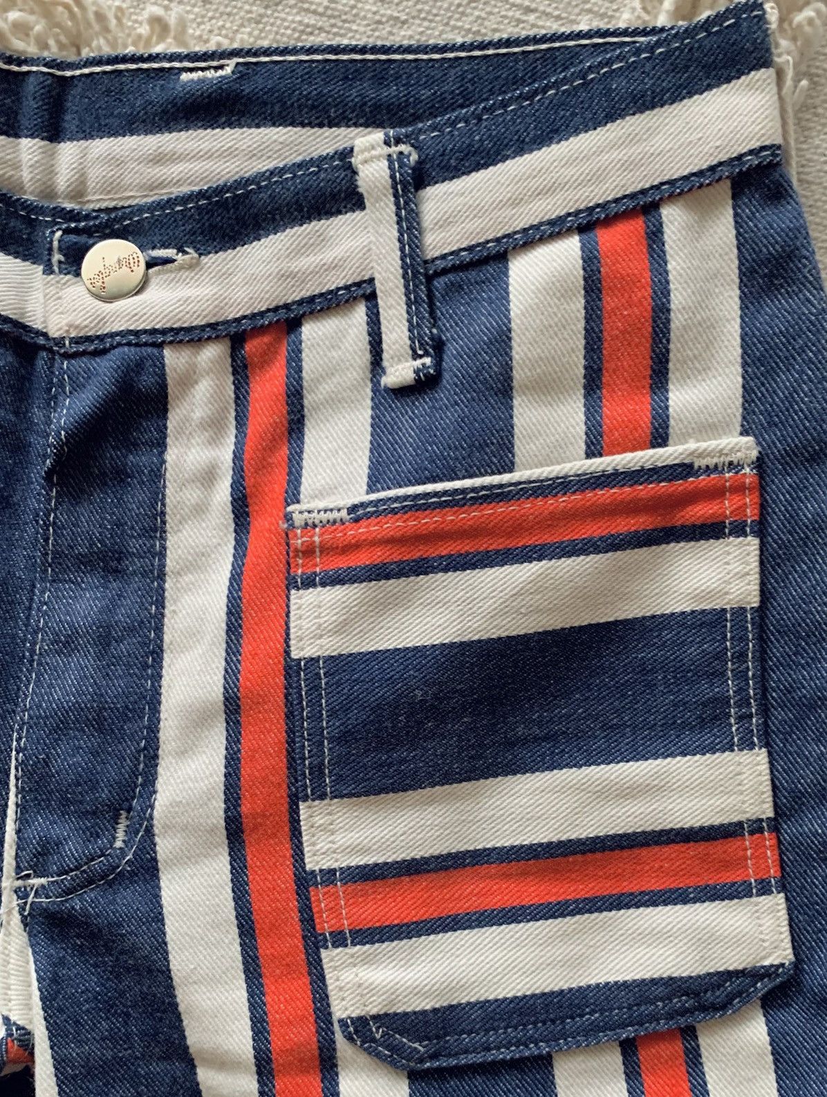 Wrangler Vintage 70s Wrangler red white blue striped jeans denim Size US 26 / EU 42 - 3 Thumbnail