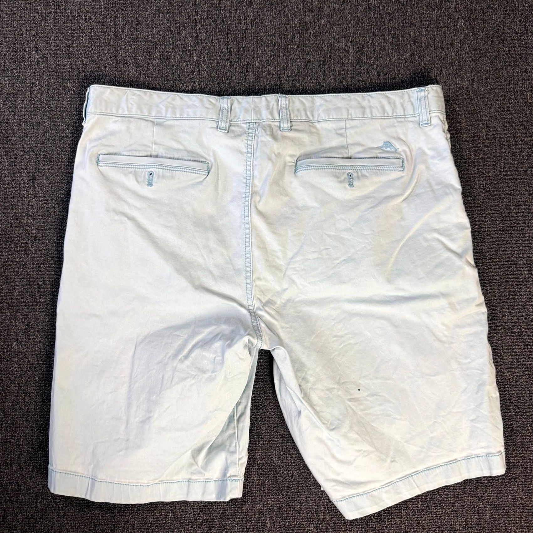 Tommy Bahama VINTAGE Tommy Bahama Chino Shorts 38 Mid-Rise Flat Front Washed Blue Y2k Men Size US 38 / EU 54 - 2 Thumbnail