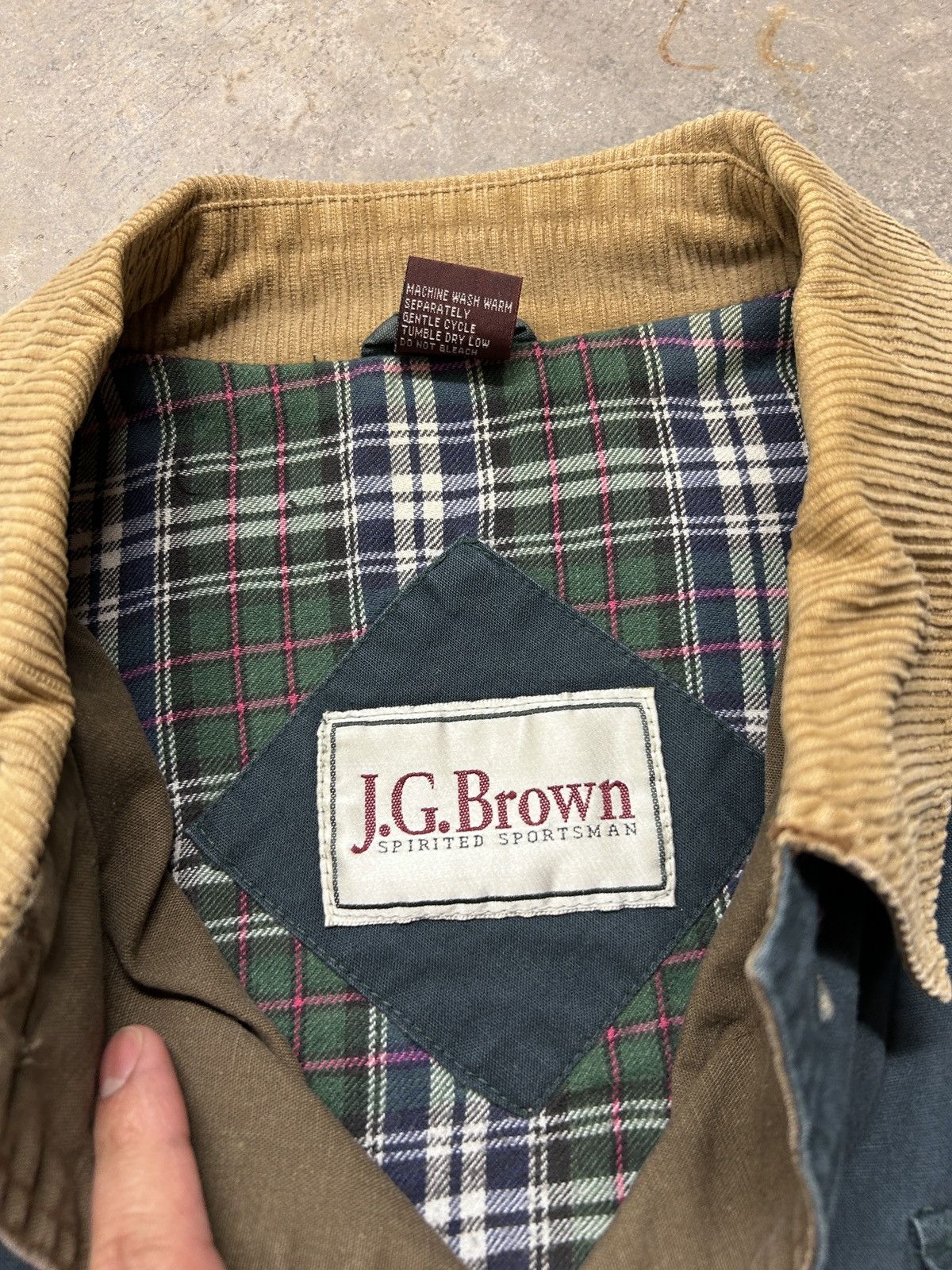 Vintage Vintage J.G. Brown Barn Chore Flannel Lined Coat Size US XL / EU 56 / 4 - 4 Thumbnail