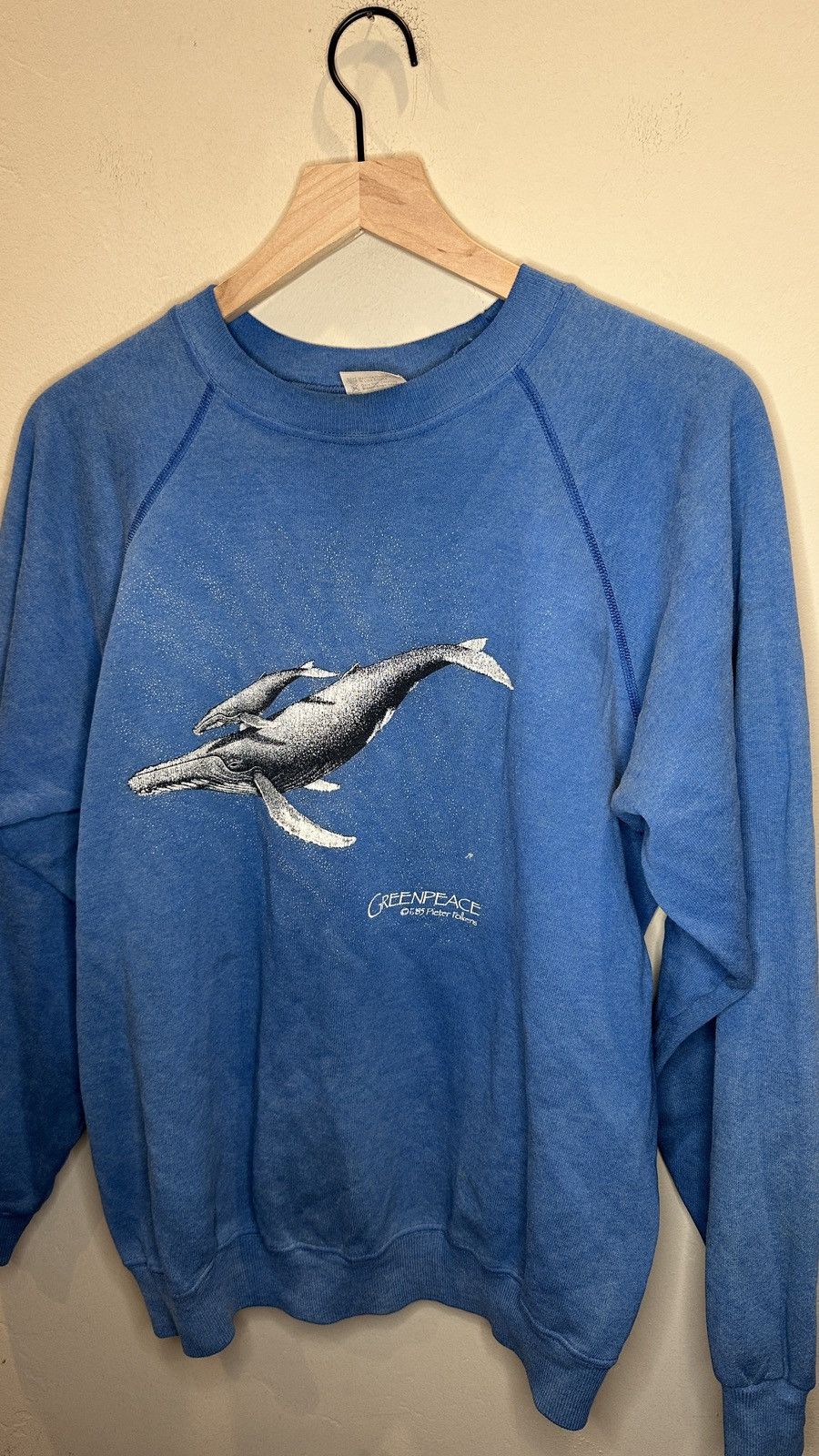 Vintage Rare Vintage 1985 Whales Ocean Print Save the Reefs Crewneck Size L / US 10 / IT 46 - 1 Thumbnail