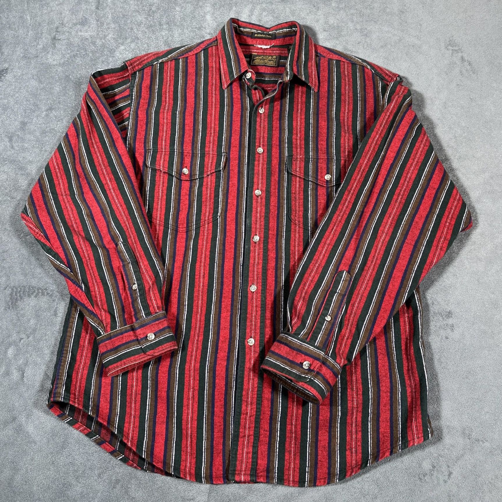 Eddie Bauer VINTAGE Eddie Bauer Flannel Shirt Mens Large Red Striped 90s Outdoor Casual Size US L / EU 52-54 / 3 - 2 Thumbnail