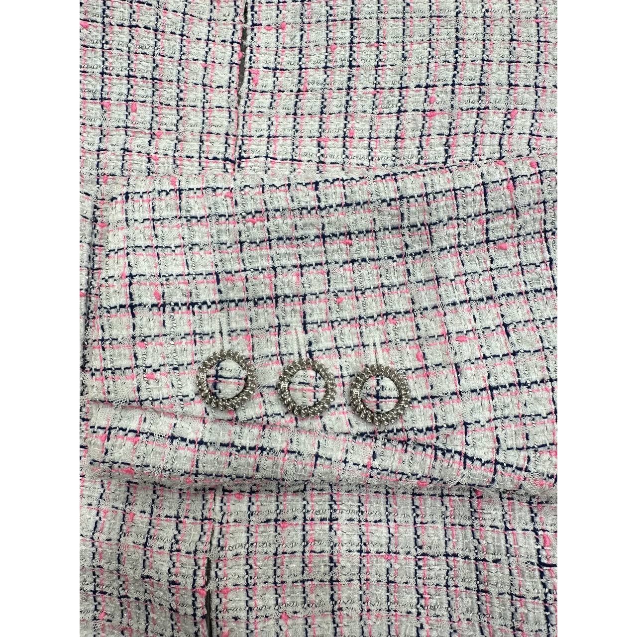 Chanel Chanel 14C Pink Tweed Jacket Sz 38 Size S / US 4 / IT 40 - 4 Thumbnail