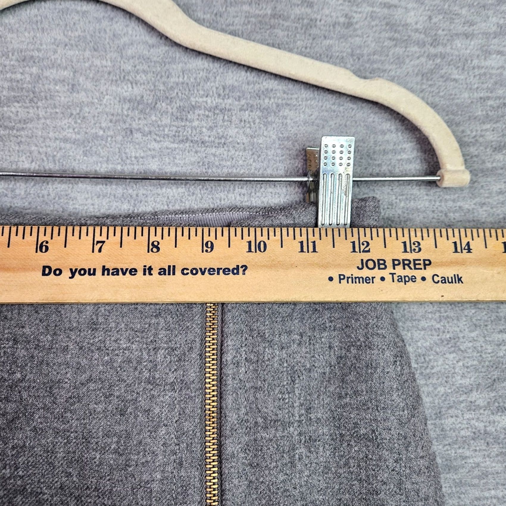 J.Crew J.CREW Skirt Women Grey Zipper Front 100% Wool Size 0P A-Line Short Vintage No? Size 25" / US 0 / IT 36 - 3 Thumbnail