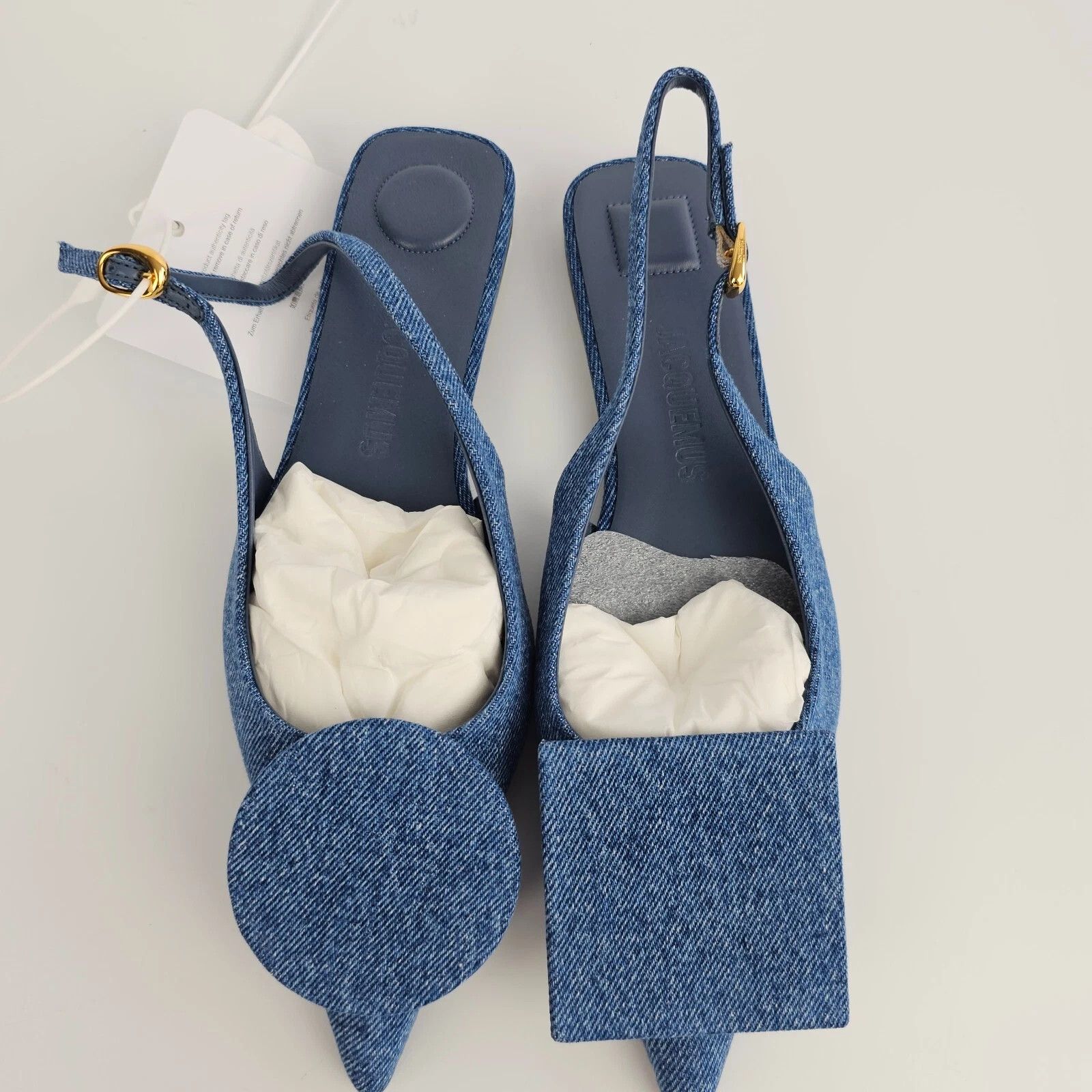 Jacquemus JACQUEMUS The Duelo Denim Slingback Flats New & Authentic Size US 5 / IT 35 - 5 Thumbnail