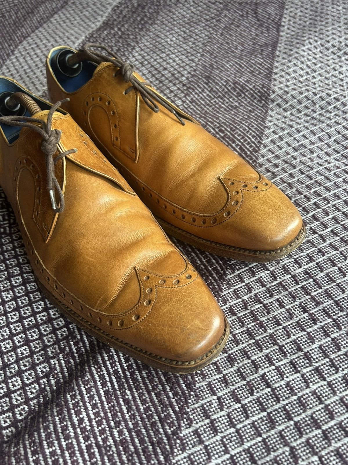 Vintage Barker Leather Luxury Shoes Brown Brogues Size 44 C14 Solid Size US 10 / EU 43 - 8 Thumbnail
