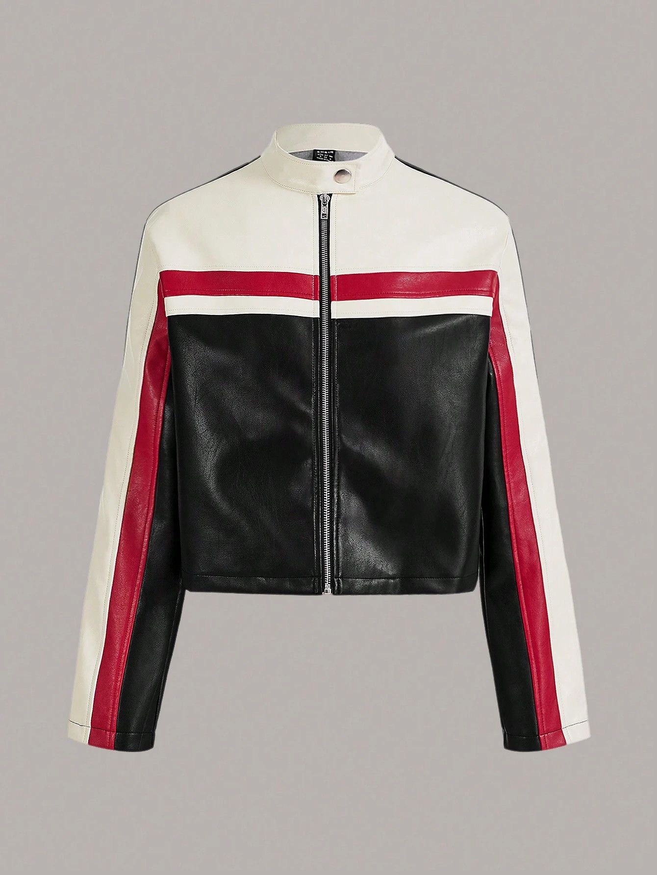 Other Women’s Cropped Racing Style Faux Leather Jacket Size S / US 4 / IT 40 - 1 Thumbnail
