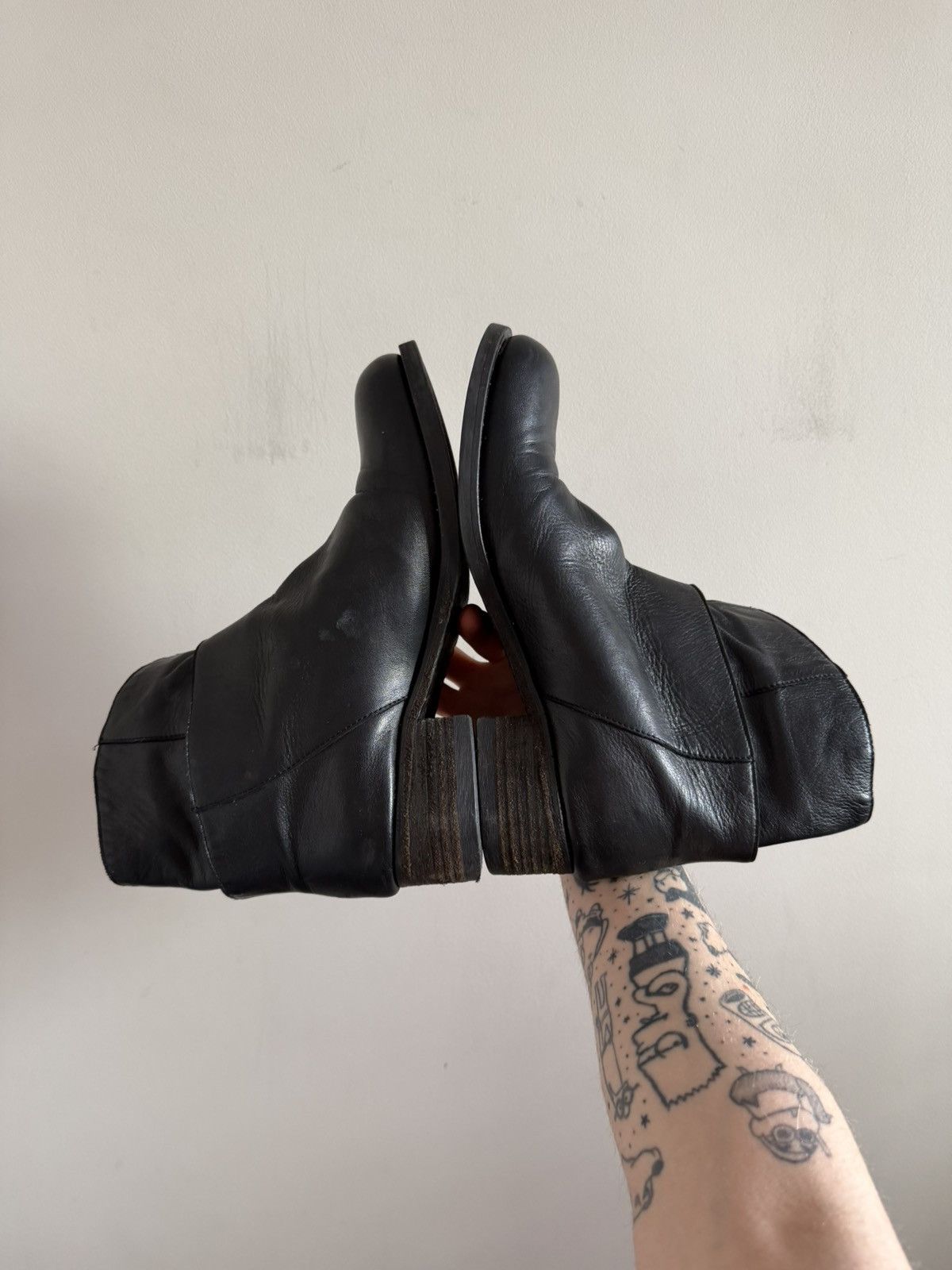 Vintage Vintage Italian Leather Zip Boots Size US 9 / IT 39 - 3 Thumbnail