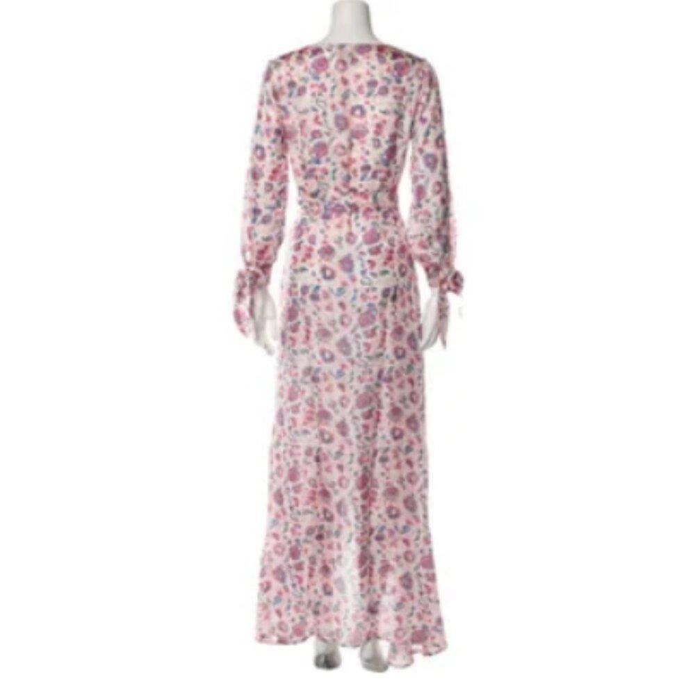 Designer Hannah Artwear Silk Luna Maxi Dress Pink Sz 0 NWT Size XS / US 0-2 / IT 36-38 - 9 Thumbnail