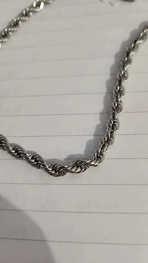 Other Silver 5mm Rope Chain Necklace Size ONE SIZE - 3 Thumbnail