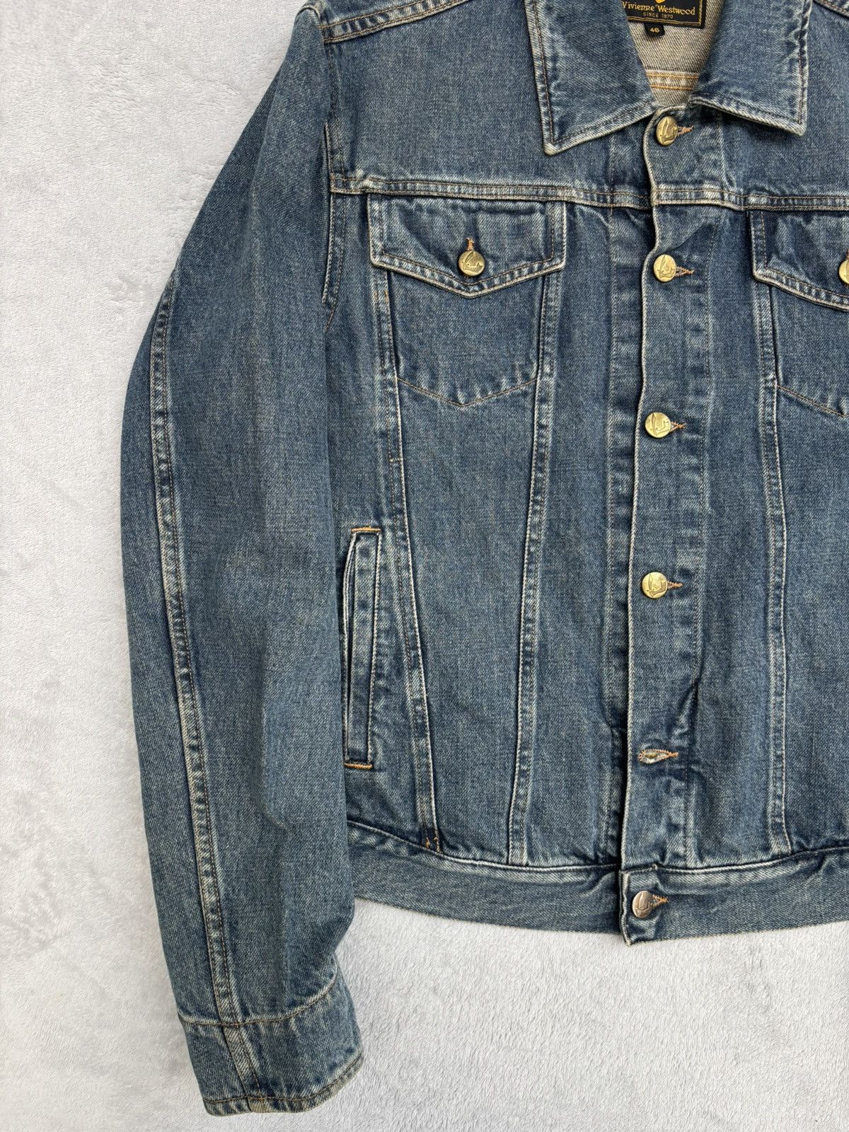Vivienne Westwood A/W 1998 Vivienne Westwood Anglomania Trucker Denim Jacket Size US M / EU 48-50 / 2 - 2 Thumbnail