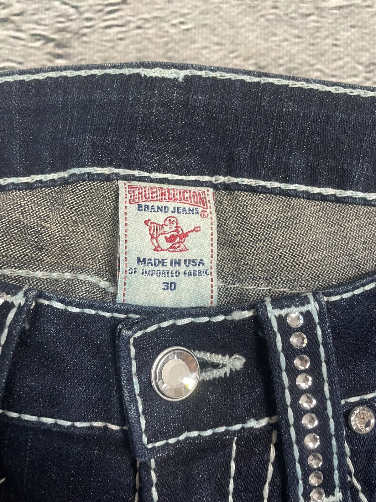 True Religion True Religion blue jeans white thick stitching Billy Disco Size 30" / US 8 / IT 44 - 7 Thumbnail