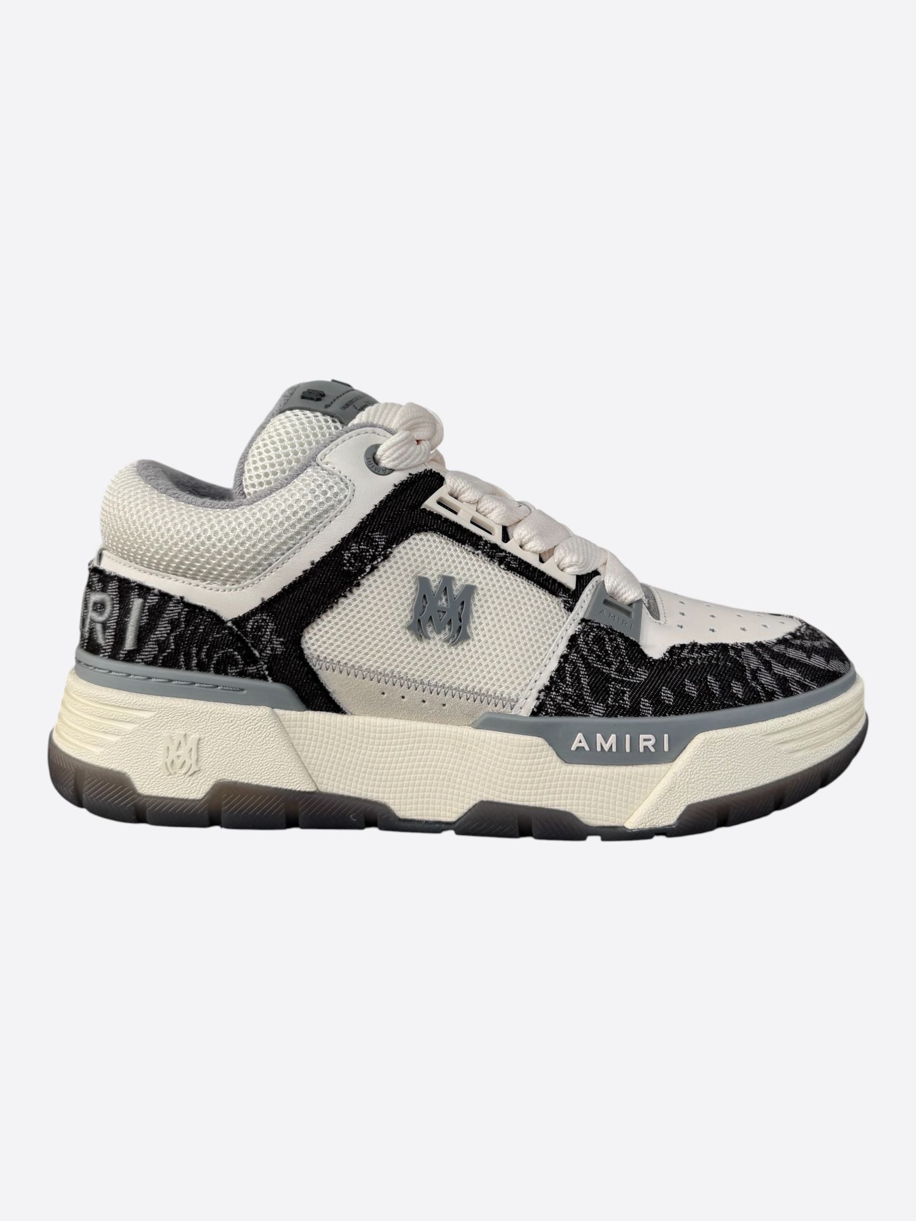 Amiri Amiri White & Black Bandana Denim MA-1 Sneakers Size US 14 / EU 47 - 1 Thumbnail