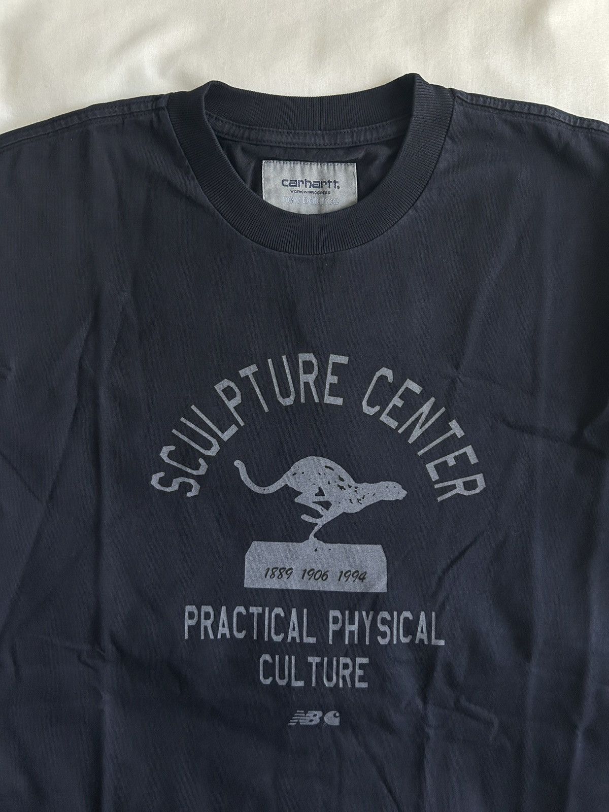 Carhartt Wip × New Balance Carhartt WIP New Balance Sculpture Center Tee Navy Size US S / EU 44-46 / 1 - 1 Thumbnail