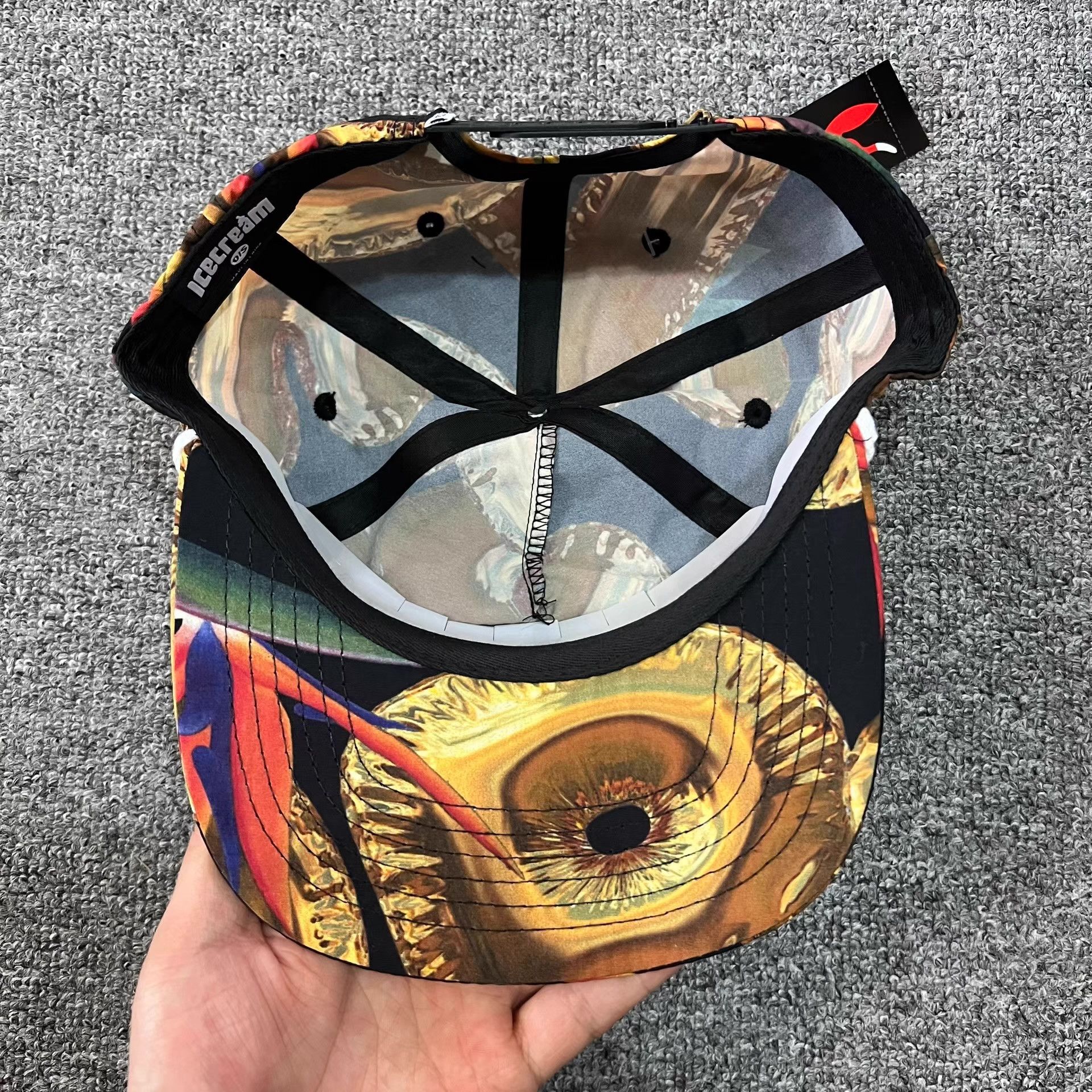 Billionaire Boys Club BBC ICECREAM Flying Dog Flat Brim Baseball Cap Q7 Size ONE SIZE - 5 Thumbnail