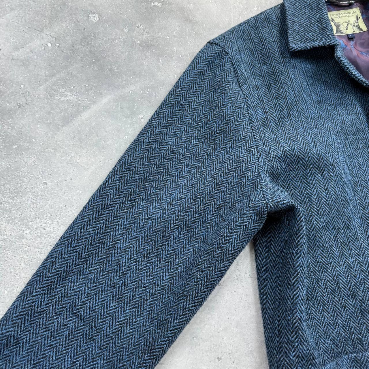 Harris Tweed Peter Christian Blue Harris Tweed Chore Jacket Size L Size US L / EU 52-54 / 3 - 14 Thumbnail