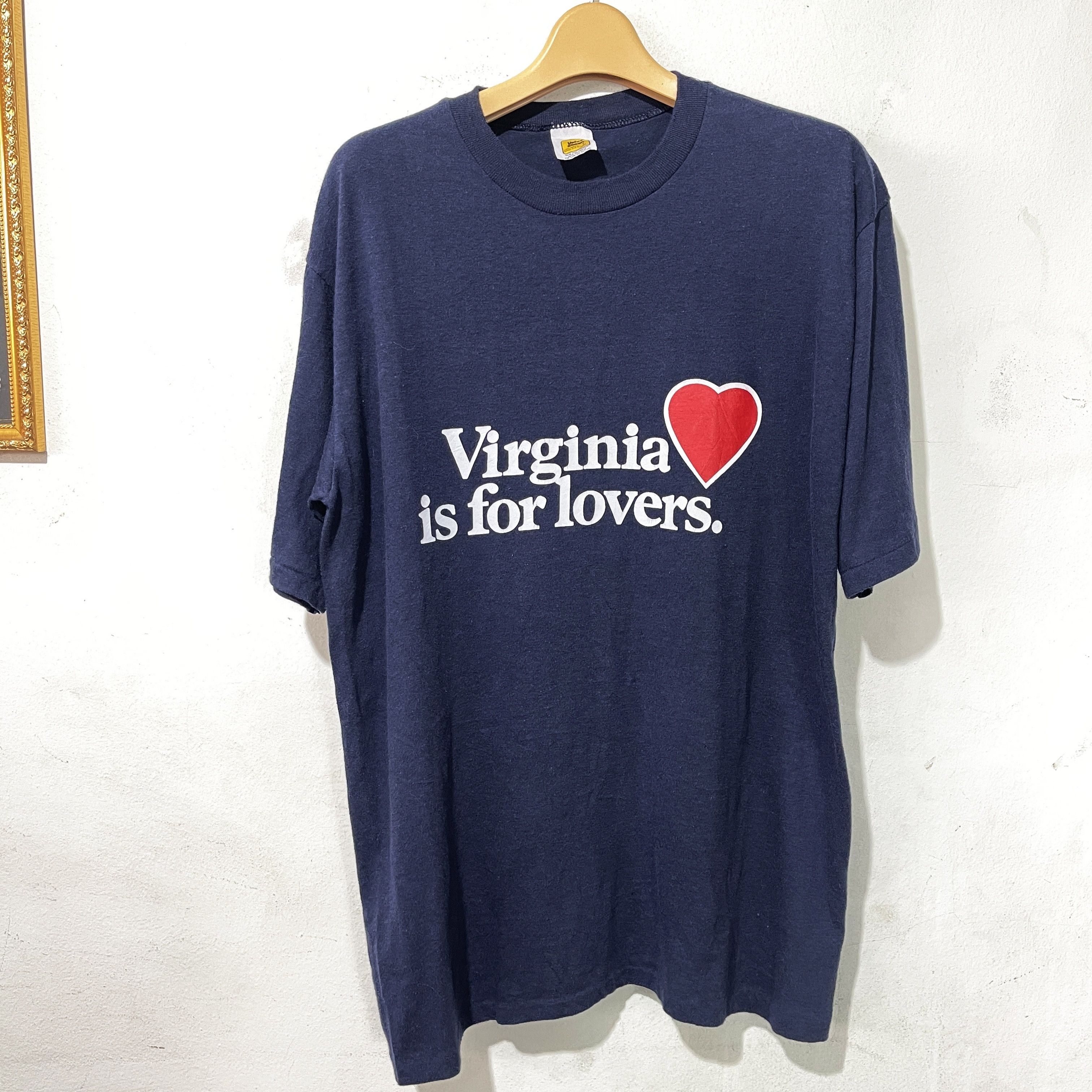 Vintage Vintage 80s Virginia Is For Lovers T-Shirt Size US L / EU 52-54 / 3 - 1 Thumbnail