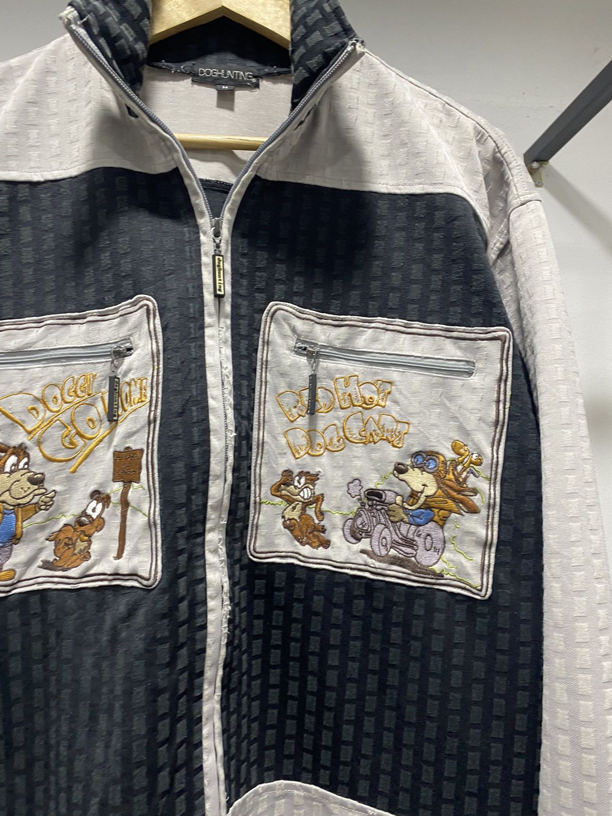 Cartoon Network × Vintage Sick☠️ Dog Hunting Zipper Sweater Embroidery Jacket Size US M / EU 48-50 / 2 - 4 Thumbnail