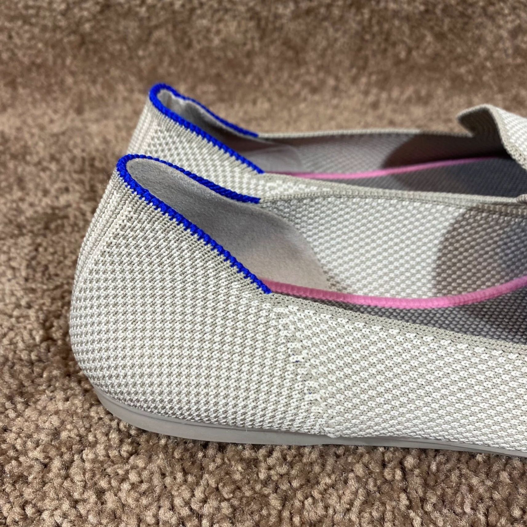 Rothy's Rothy’s Womens 8 Gray Oatmeal Round Toe Ballet Flats Workwear Authentic Flat Ballet Shoes Womens Shoes Size US 8 / IT 38 - 2 Thumbnail