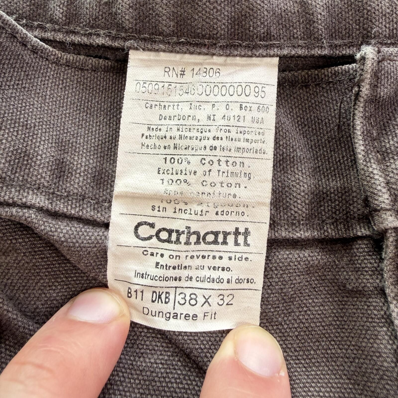 Carhartt Carhartt B11 Dungaree Work Pants Gray 38x32 Distressed Size US 38 / EU 54 - 5 Thumbnail