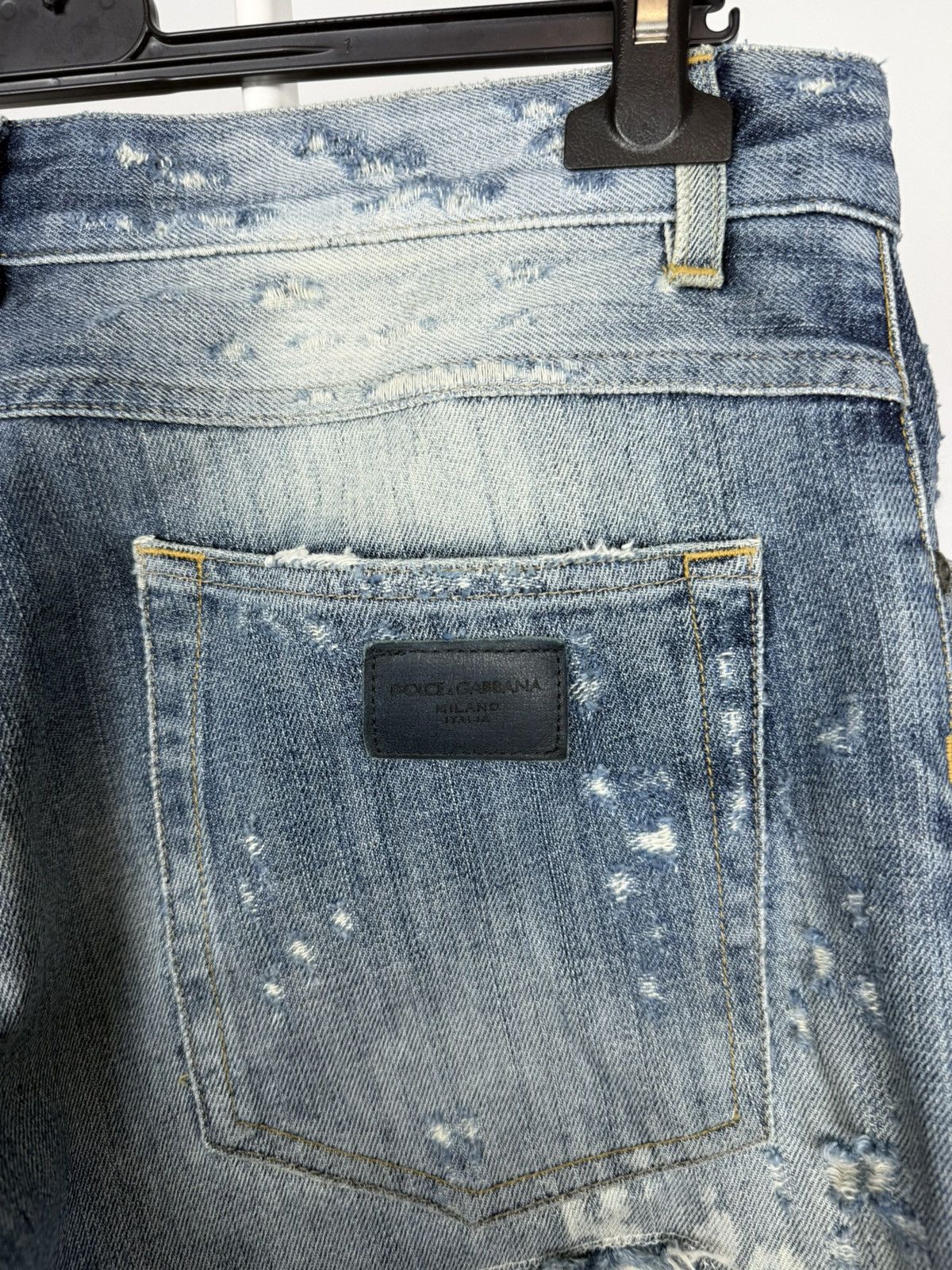 Beauty Beast × Dolce & Gabbana × Hysteric Glamour Rare D&G Distressed Paint Splatter Jeans Size US 31 - 9 Thumbnail