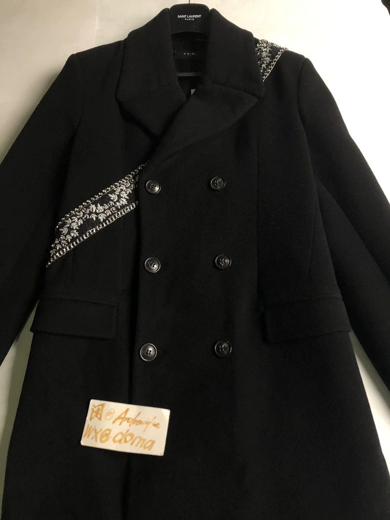 Amiri Amiri Diamond Embroidered Cashmere and Wool Coat Size US M / EU 48-50 / 2 - 4 Thumbnail