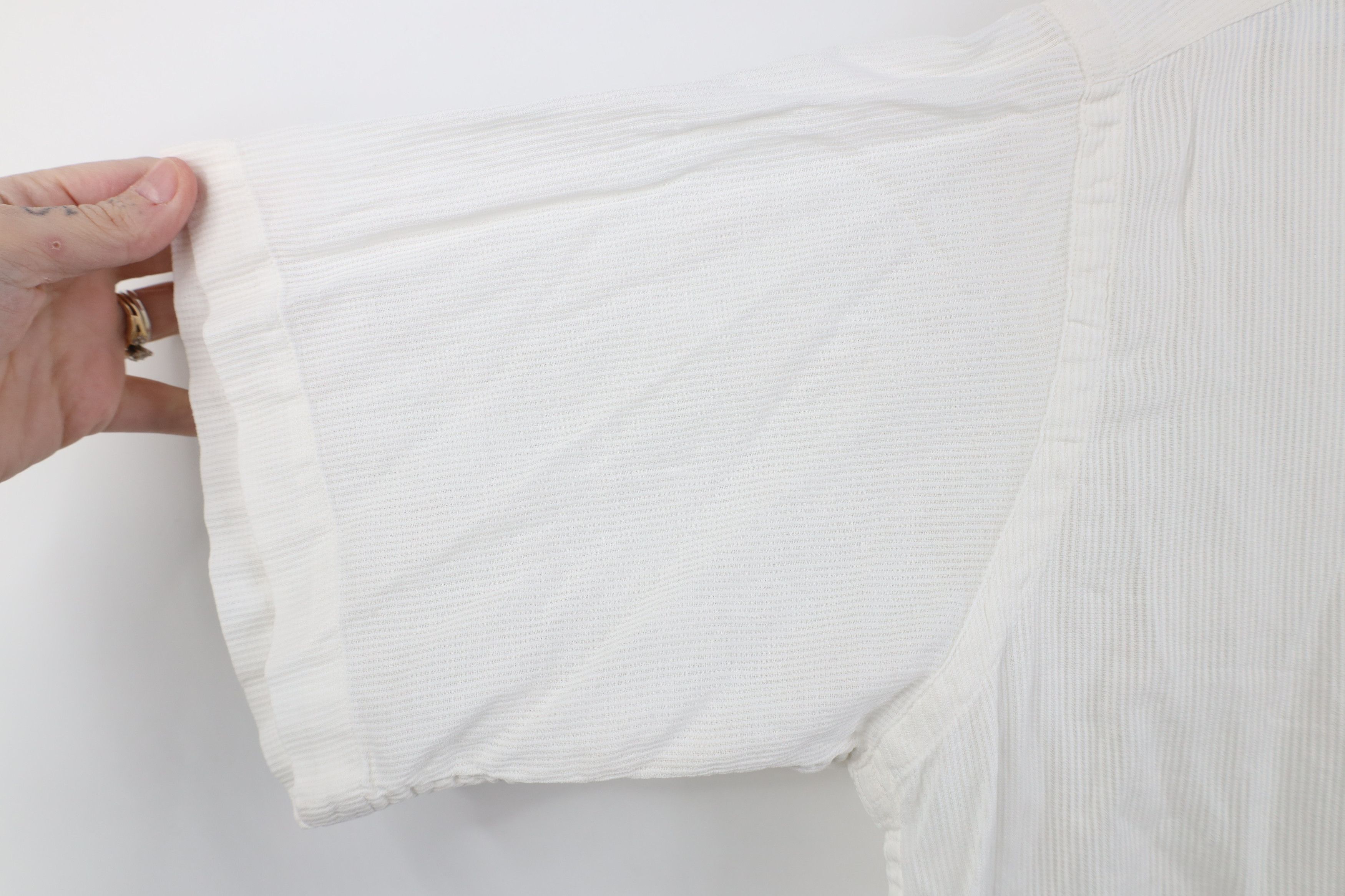 Vintage Vintage 50s Pearl Sheer Thermal Knit Button Shirt White USA Size US M / EU 48-50 / 2 - 8 Thumbnail