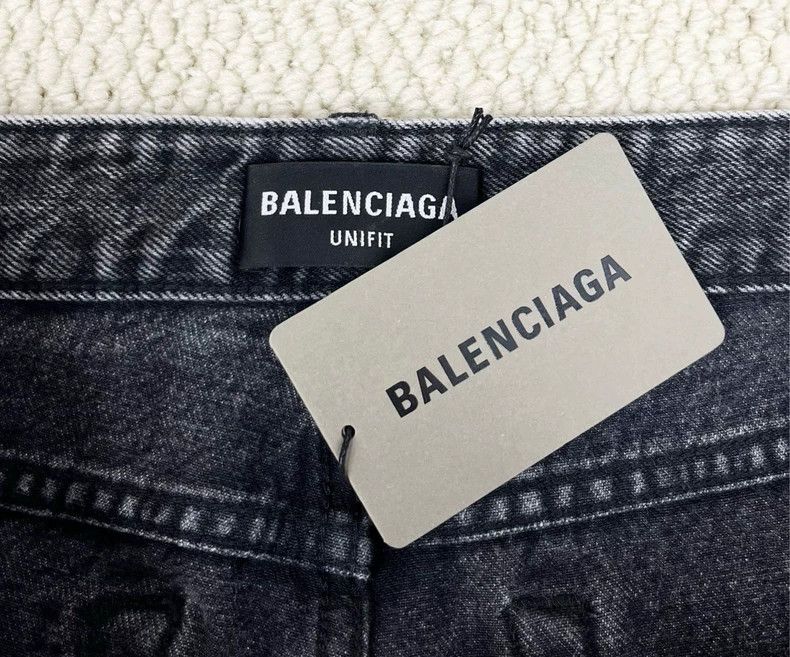 Balenciaga Balenciaga size M Distressed Black Belted Double B Embroid Size US 27 - 3 Thumbnail
