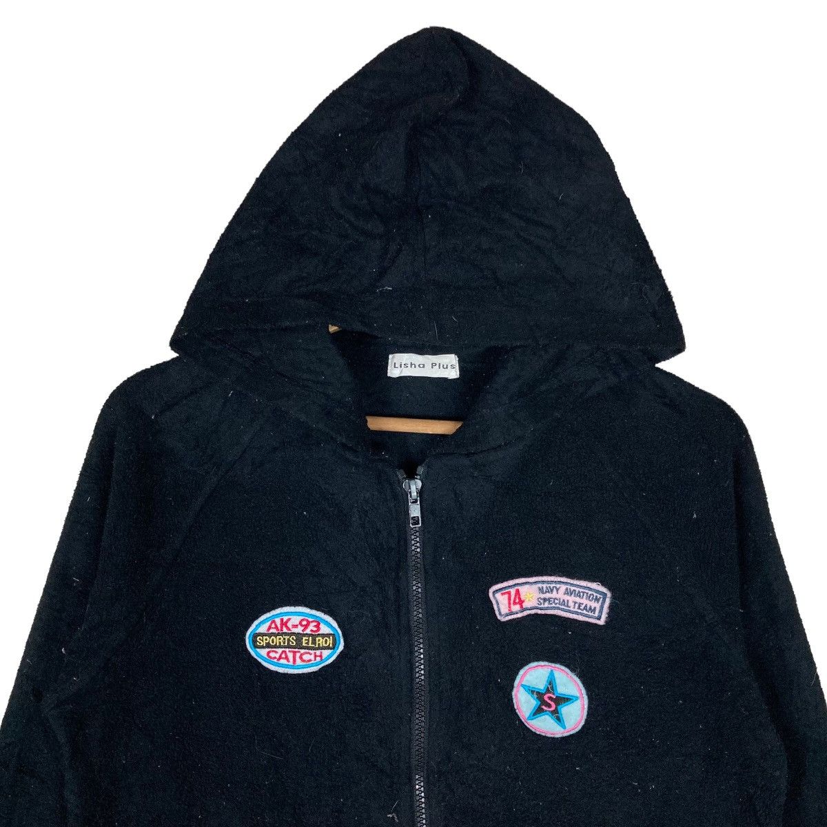 Vintage Vintage Lisha Plus Patchwork Full Zipper Fleece Hoodie Size US S / EU 44-46 / 1 - 2 Thumbnail