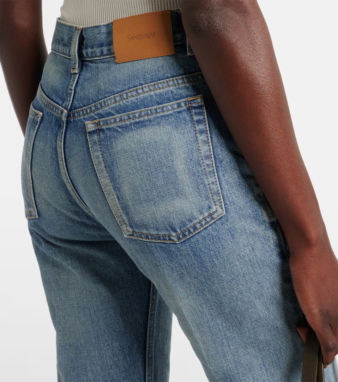 Saint Laurent Paris o1y0126 Denim Pant in Blue Size 29" - 6 Thumbnail