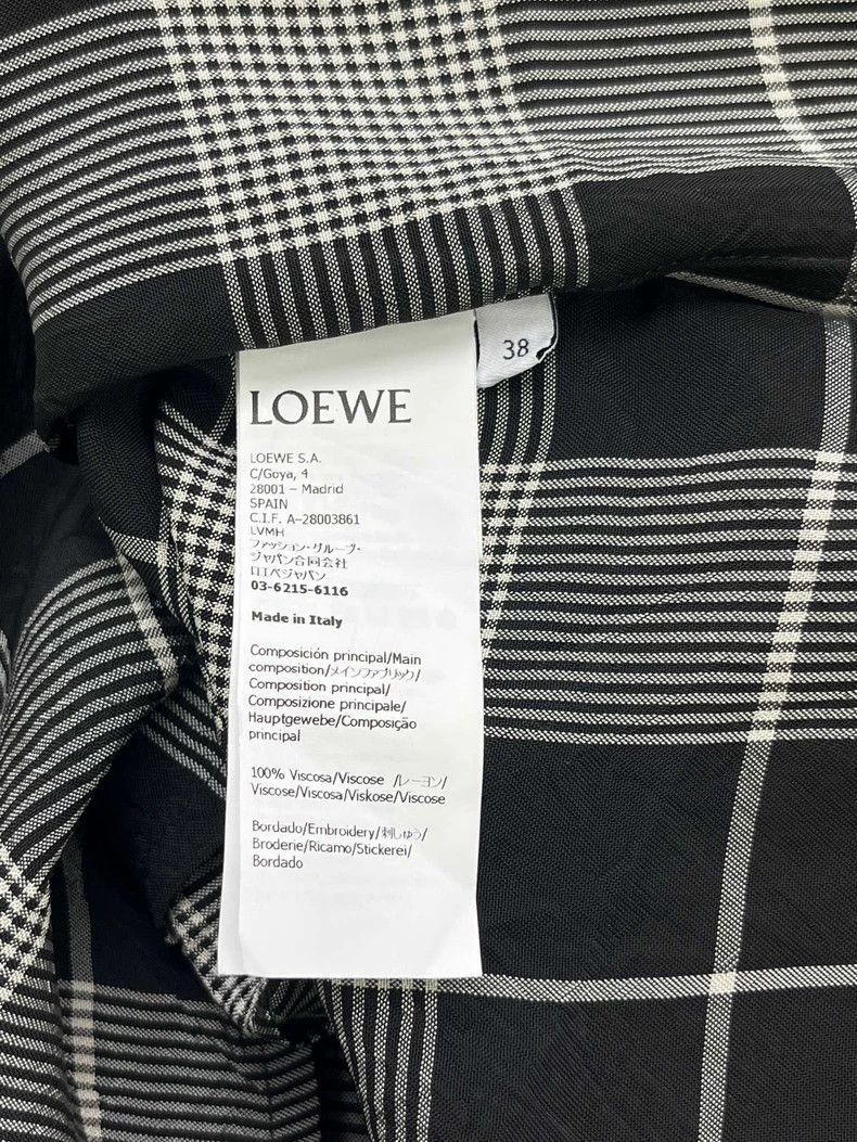 Loewe LOEWE size38 Black and white checkered shirt Size US M / EU 48-50 / 2 - 5 Thumbnail