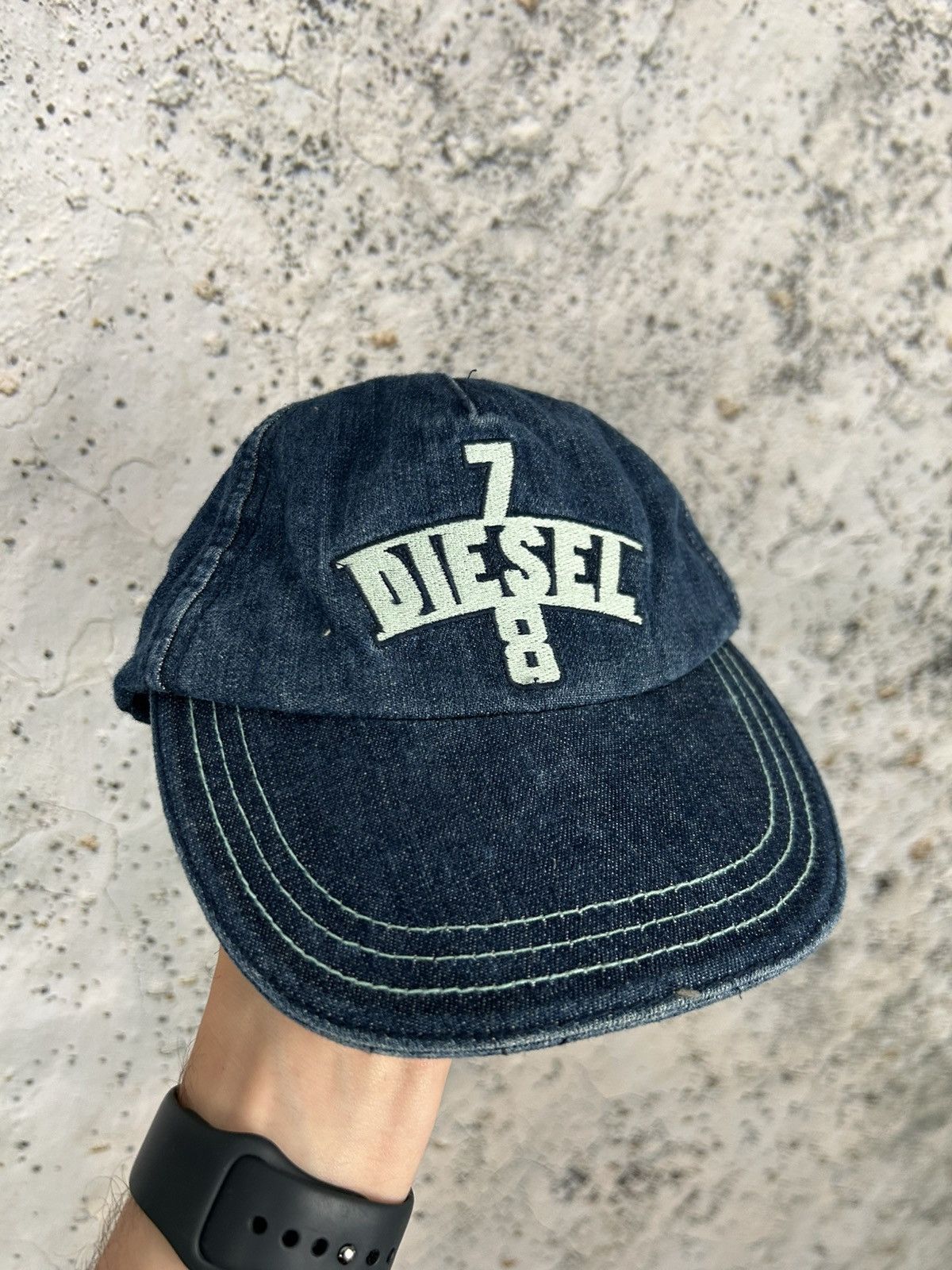 Diesel Diesel Distressed Y2K Denim Cap | Grailed
