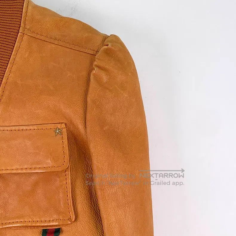 Gucci Gucci Brown back love print stand-up collar zipper long-sl Size S / US 4 / IT 40 - 3 Thumbnail
