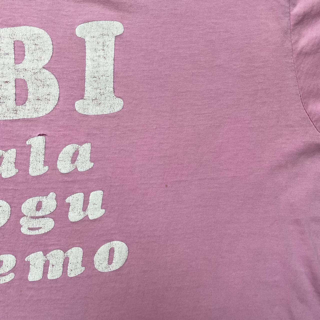 Vintage Vintage Y2K FBI Quote Thrashed T Shirt Faded Pink Size L Size US L / EU 52-54 / 3 - 13 Thumbnail
