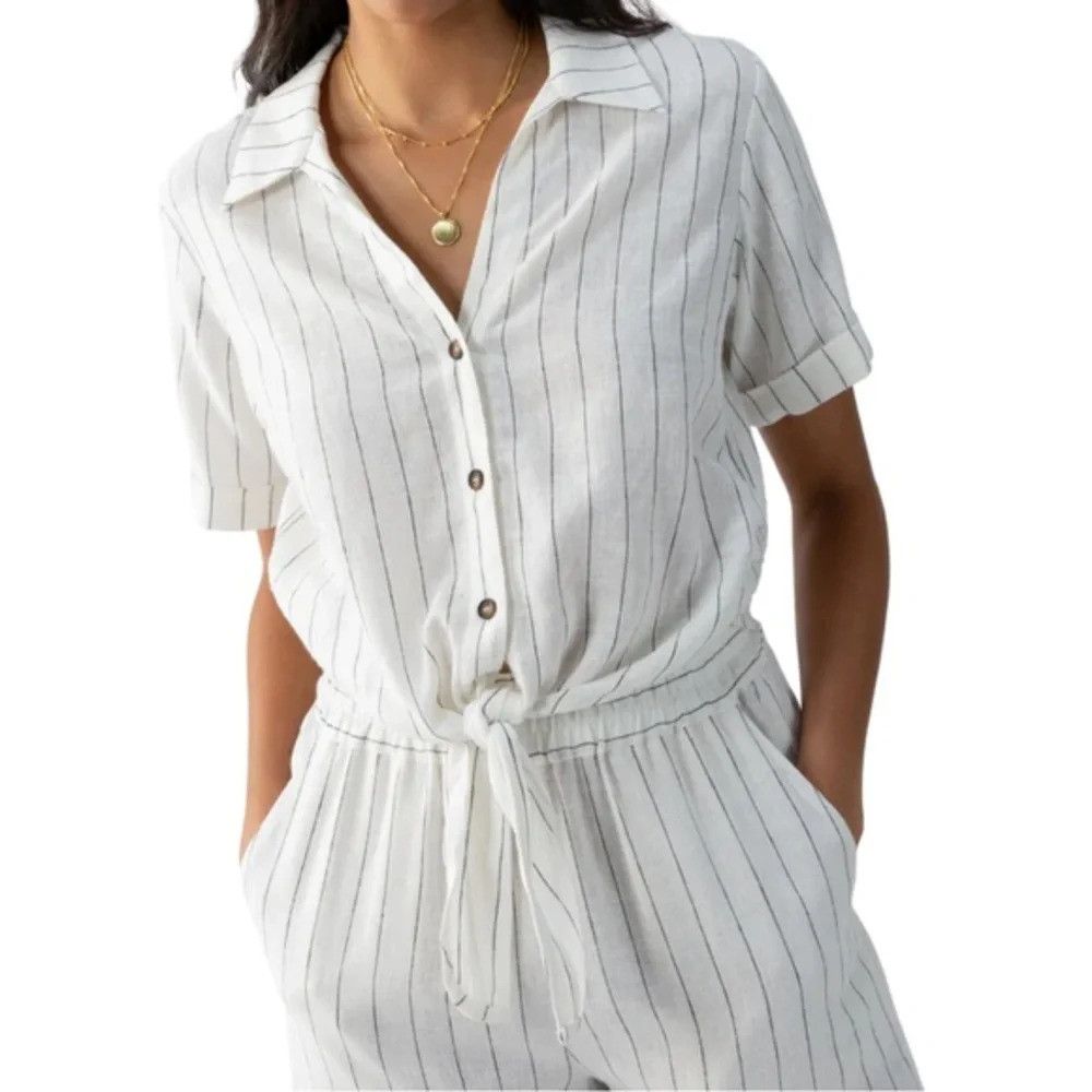 Sanctuary Sanctuary Linen Blend Ocean Shirt NWT Size M / US 6-8 / IT 42-44 - 1 Thumbnail