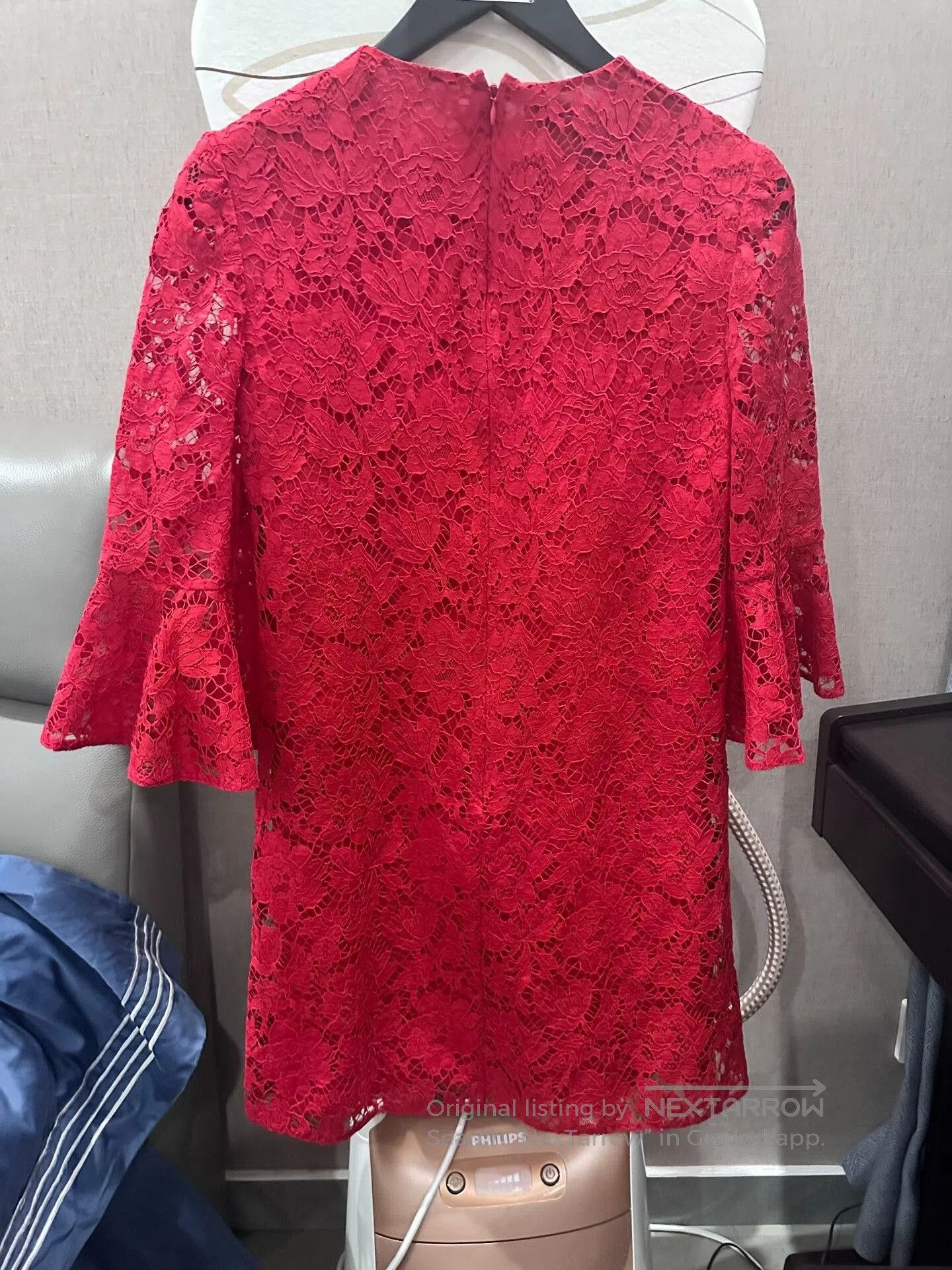 Valentino Valentino Red Lace Cocktail Dress New. Size US 38 / EU 54 - 3 Thumbnail