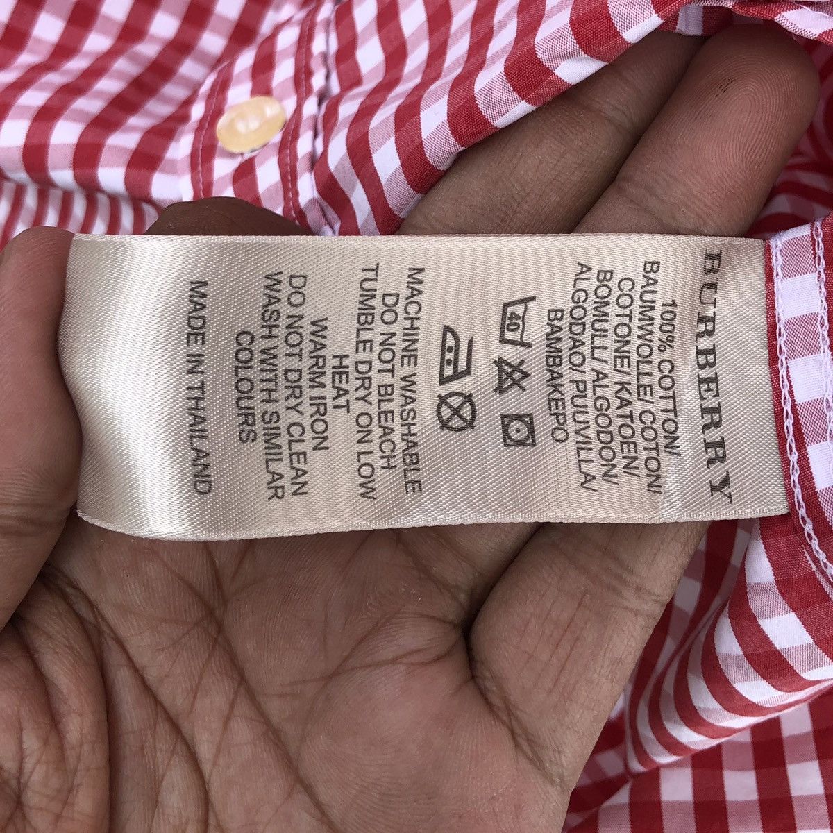 Burberry Burberry Brit Checkered Cotton Short Sleeve Shirt Size US L / EU 52-54 / 3 - 13 Thumbnail