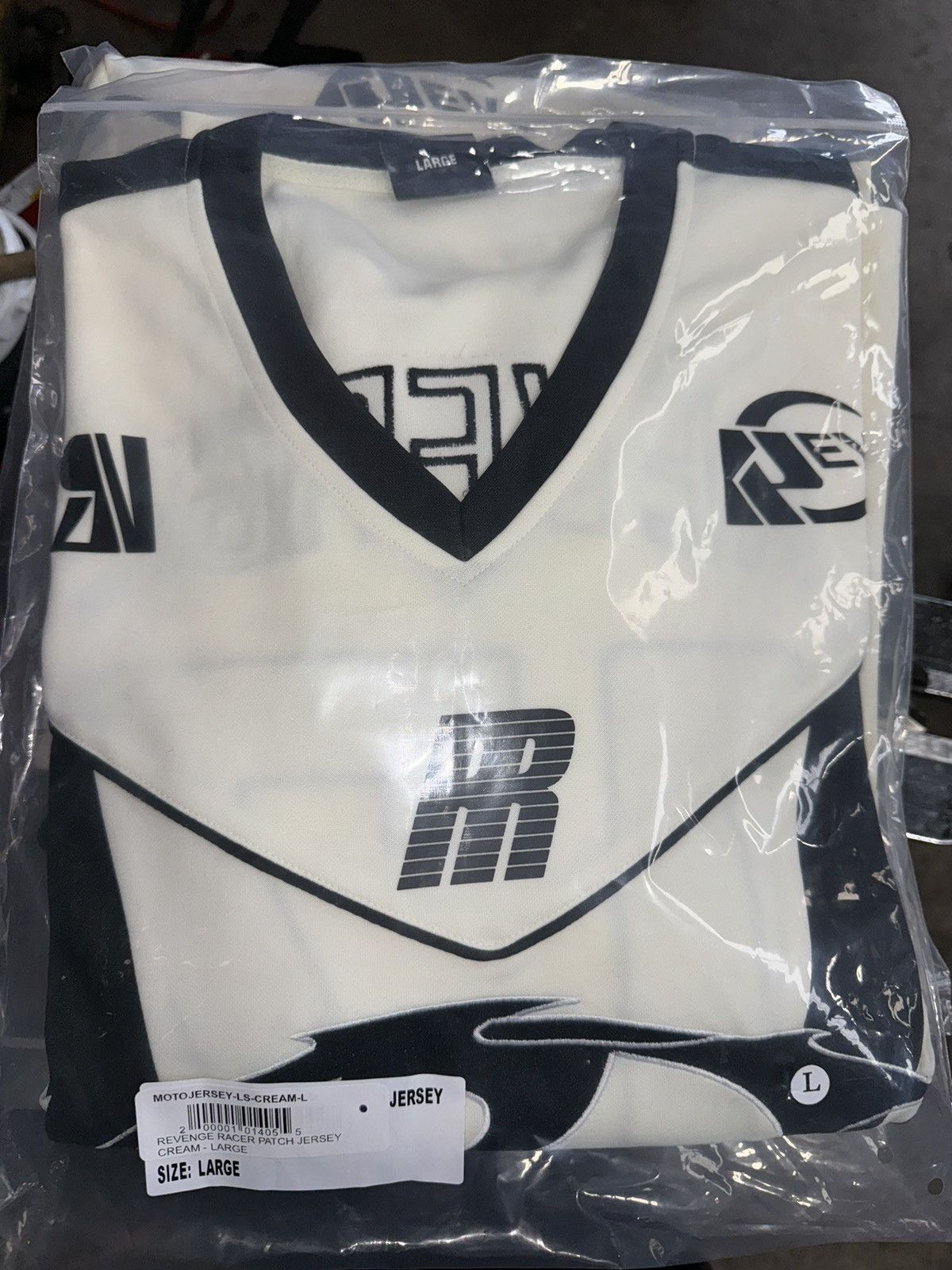 image of Revenge Racer Motocross Jersey in White, Men's (Size Large)