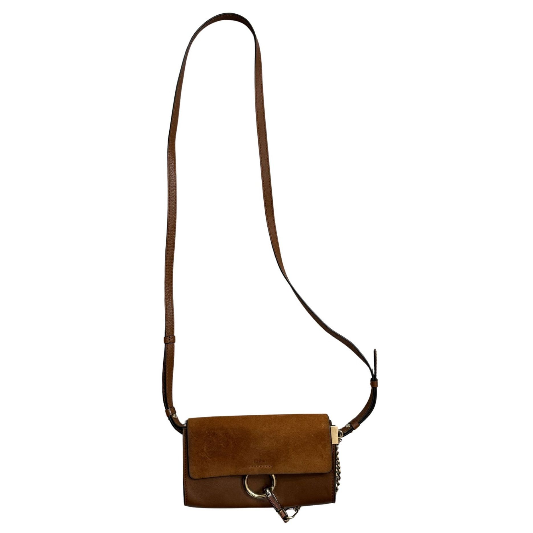 Chloe Chloe Faye Brown Suede Leather Mini Bag GUC Size ONE SIZE - 1 Thumbnail