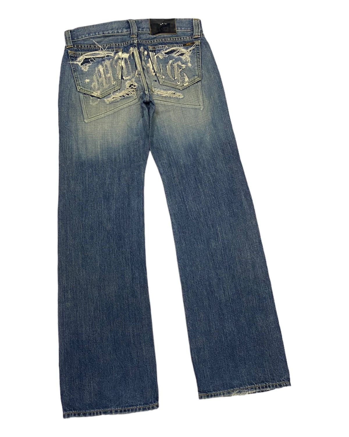 Hysteric Glamour × Japanese Brand GRAIL🔥MTRL 🇯🇵 DISTRESS DENIM JEANS MATERIAL GIRL JEANS Size US 32 / EU 48 - 3 Thumbnail